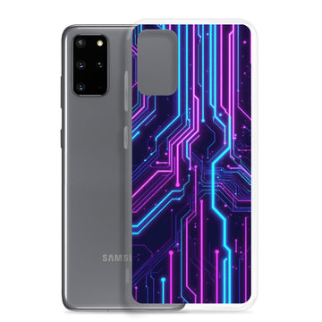 Clear Case for Samsung® - Neon Edge Samsung Clear Case – Cyber Power for Elite Visionaries by printfluence.net