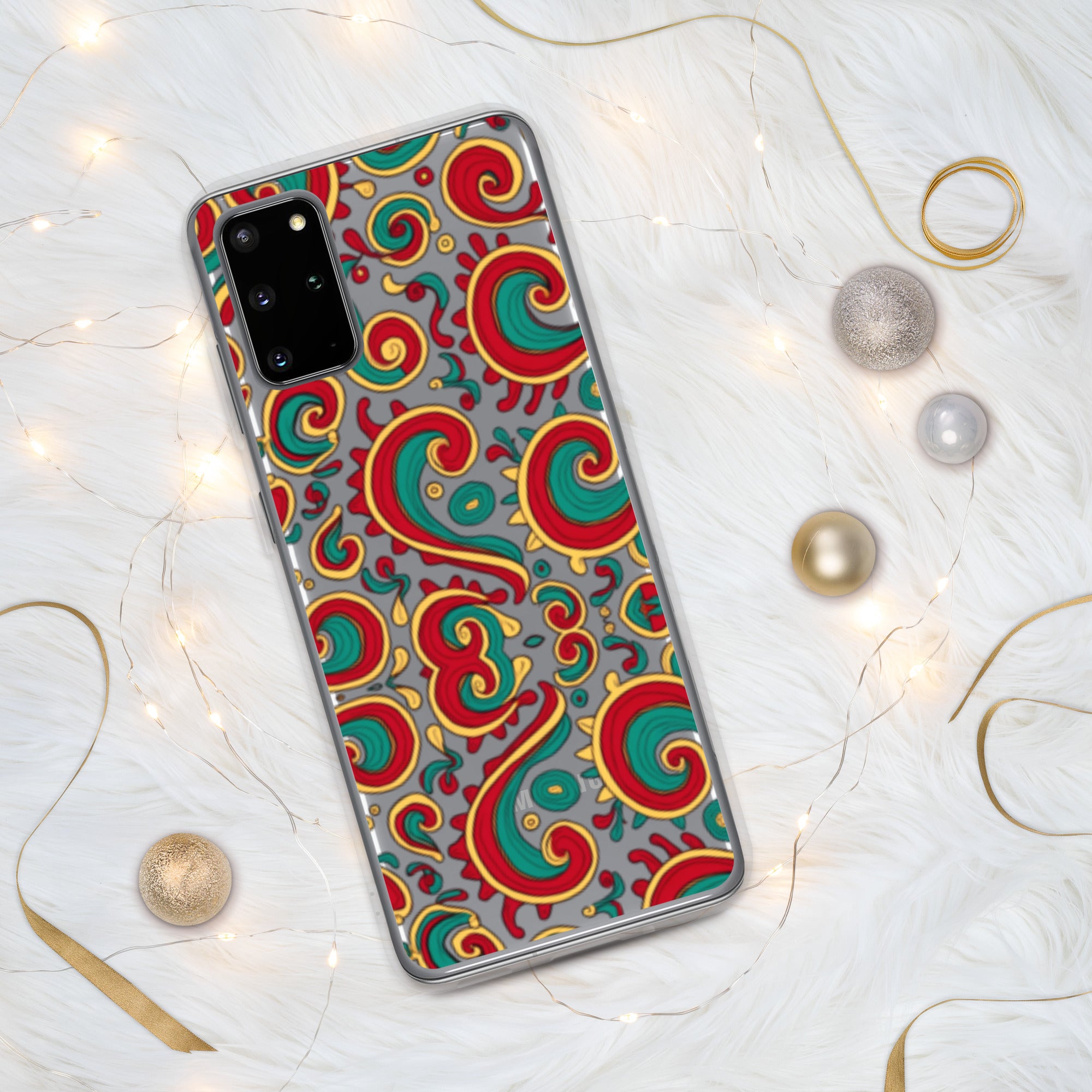 Clear Case for Samsung® - Twisted Green Red Samsung Case – Abstract Art Masterpiece by printfluence.net