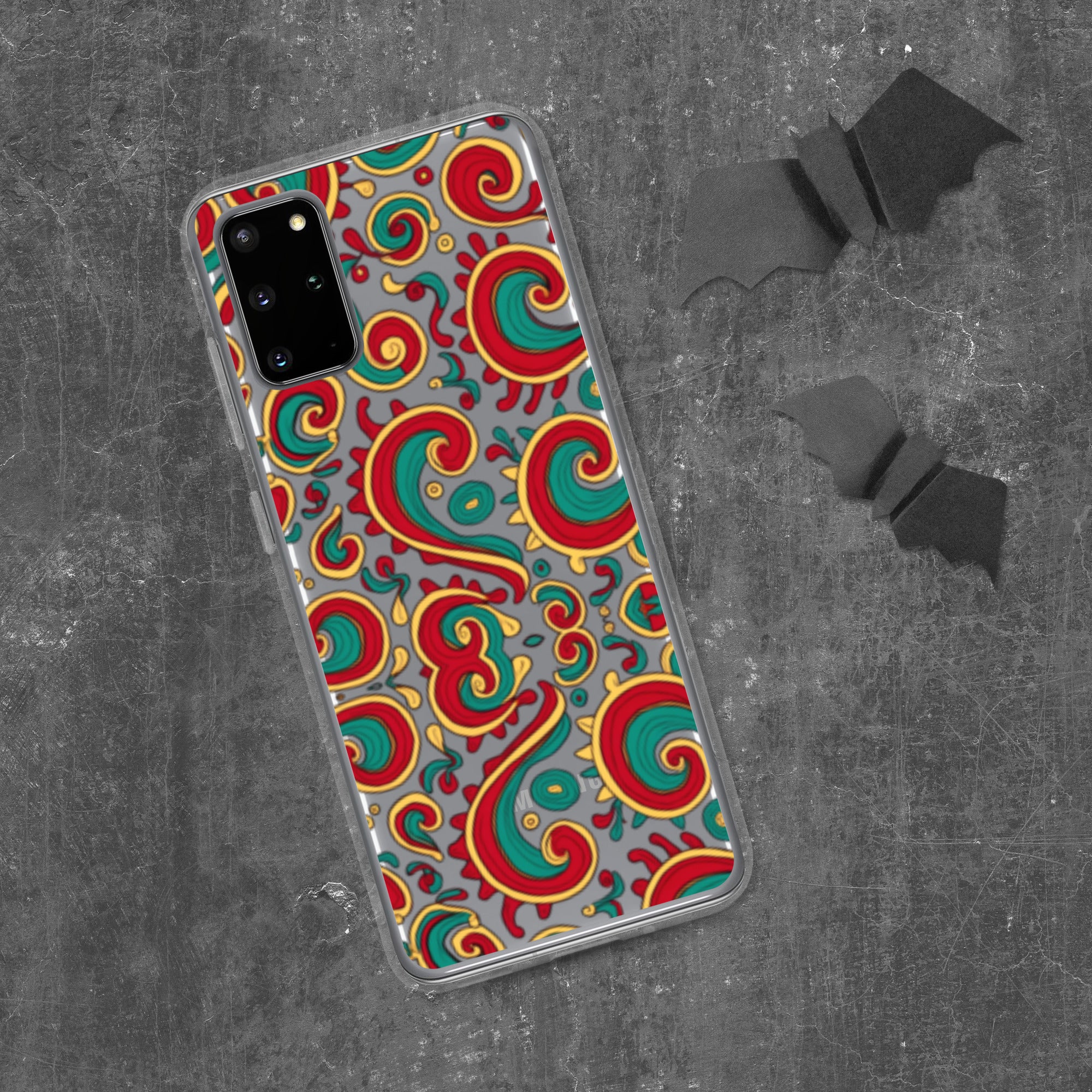 Clear Case for Samsung® - Twisted Green Red Samsung Case – Abstract Art Masterpiece by printfluence.net