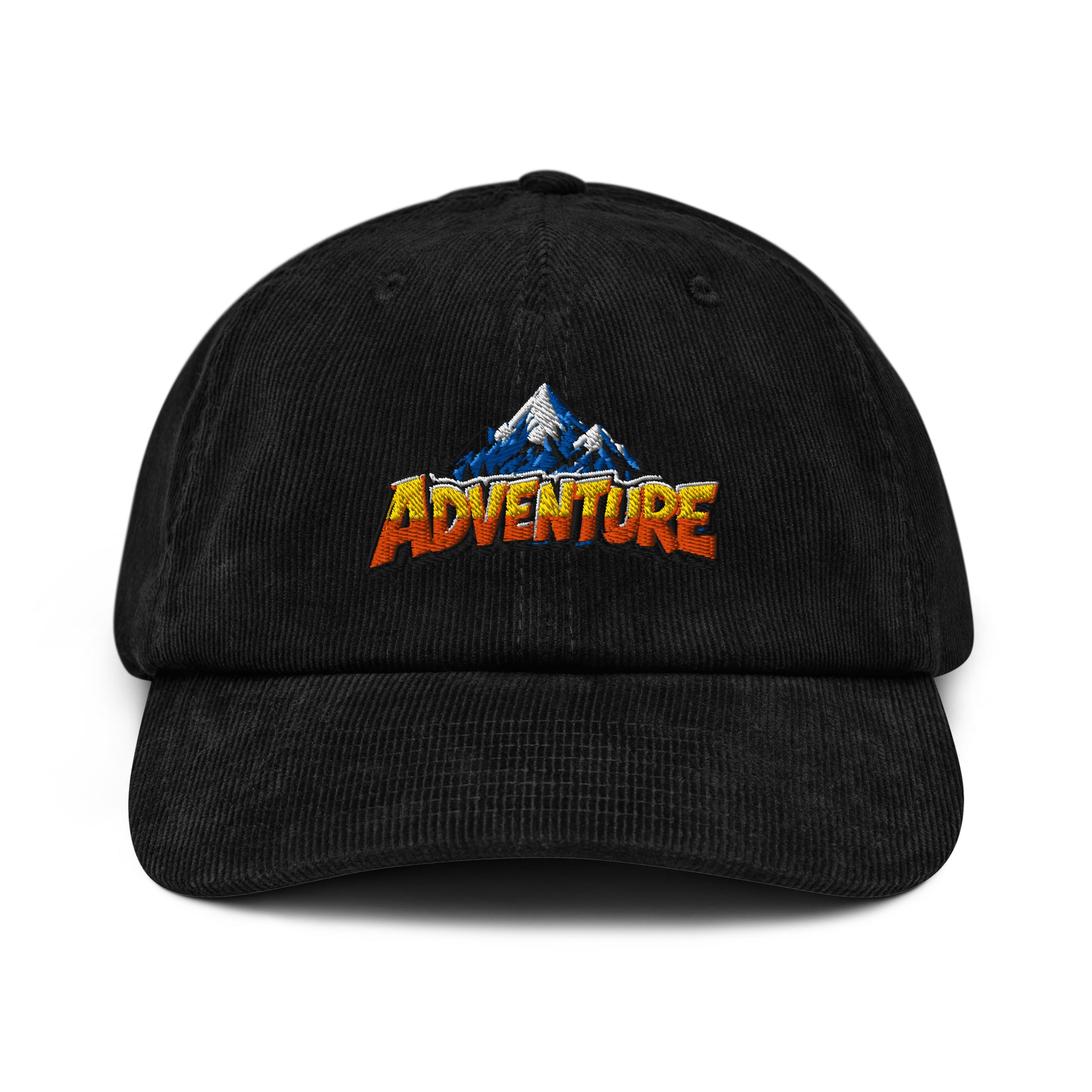 Corduroy hat - Majestic Mountain Adventure - Premium Snowy Peak Wanderlust Graphic Design by printfluence.net
