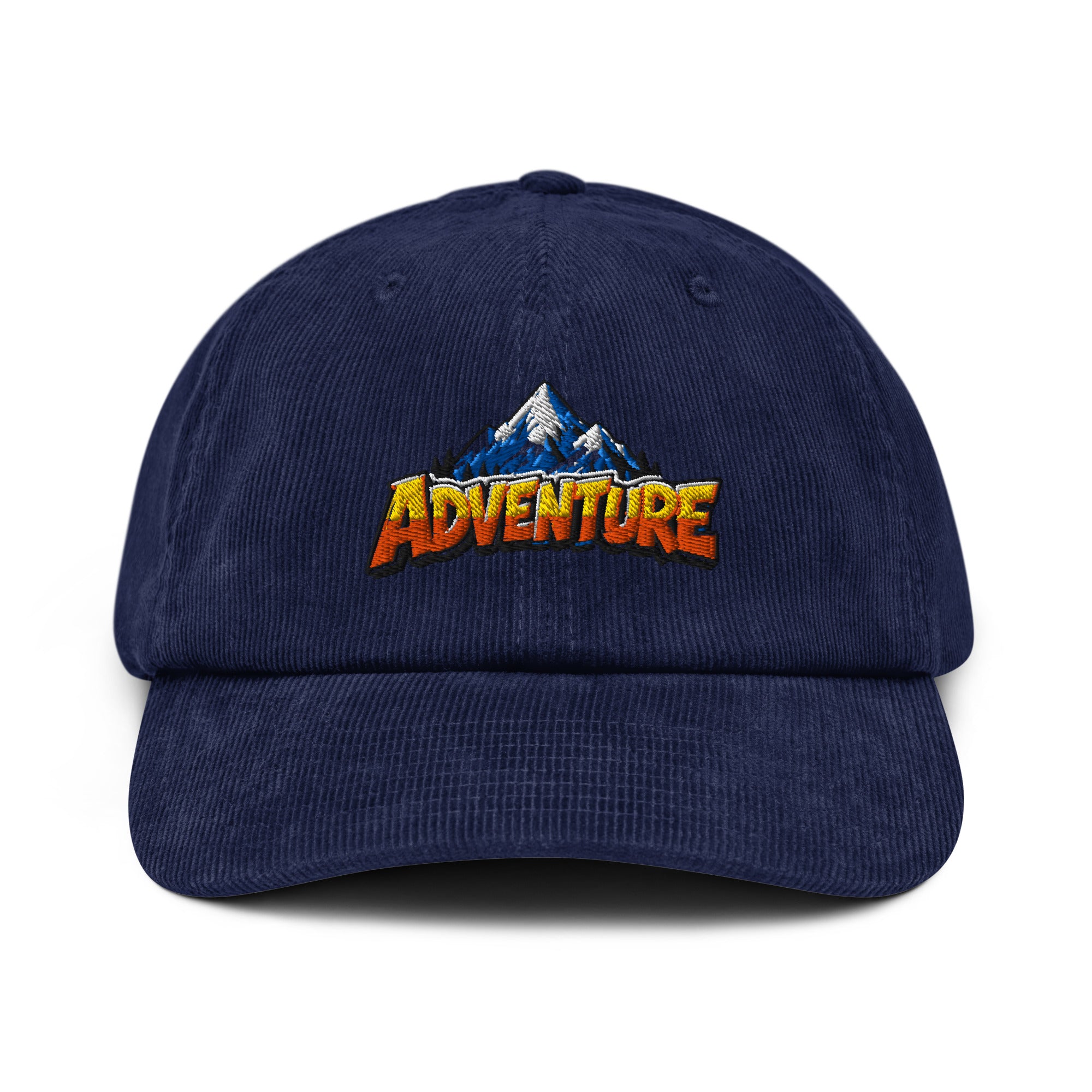 Corduroy hat - Majestic Mountain Adventure - Premium Snowy Peak Wanderlust Graphic Design by printfluence.net