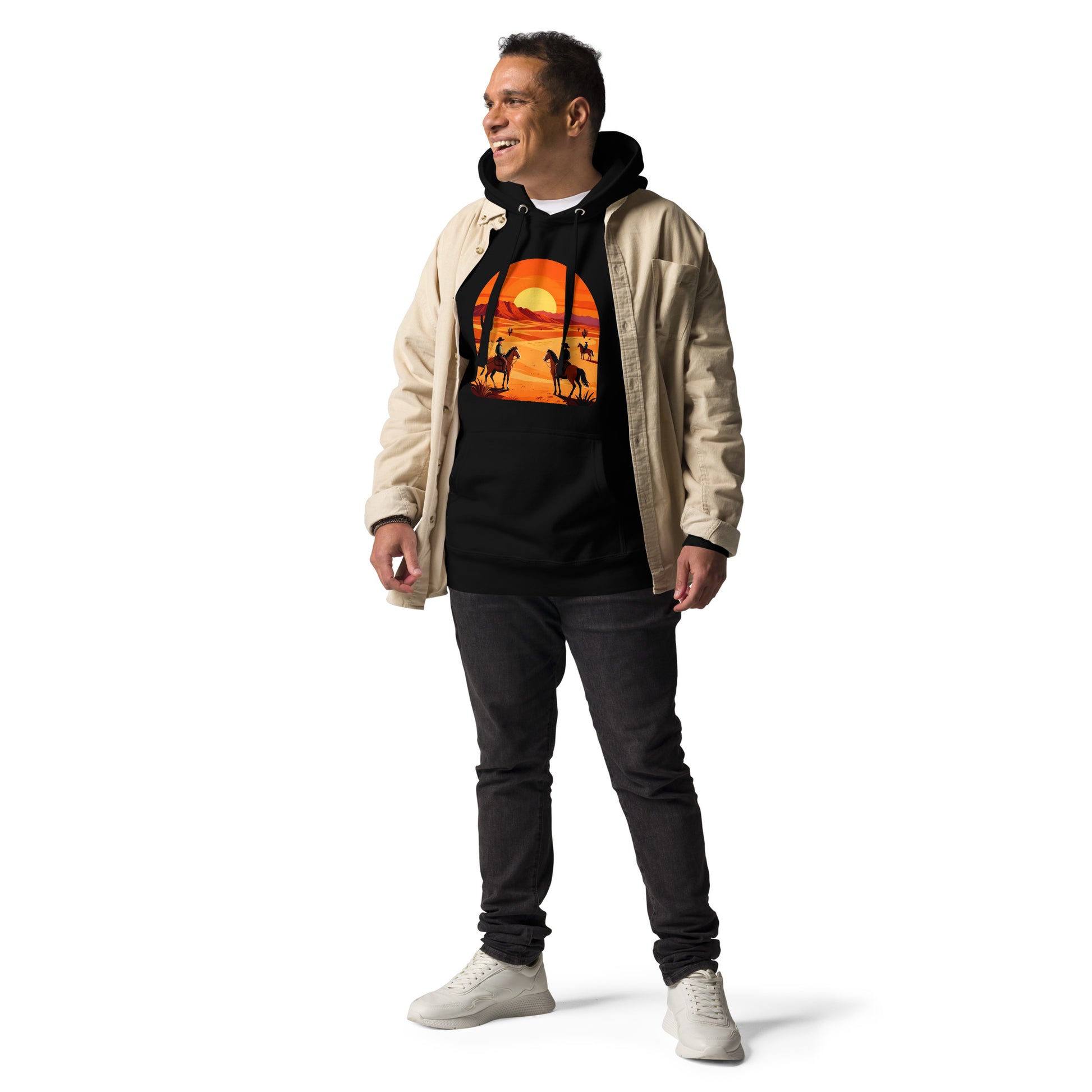 Unisex Hoodie - Elite Western Sunset Hoodie – Cowboy Legacy for Winners by printfluence.net