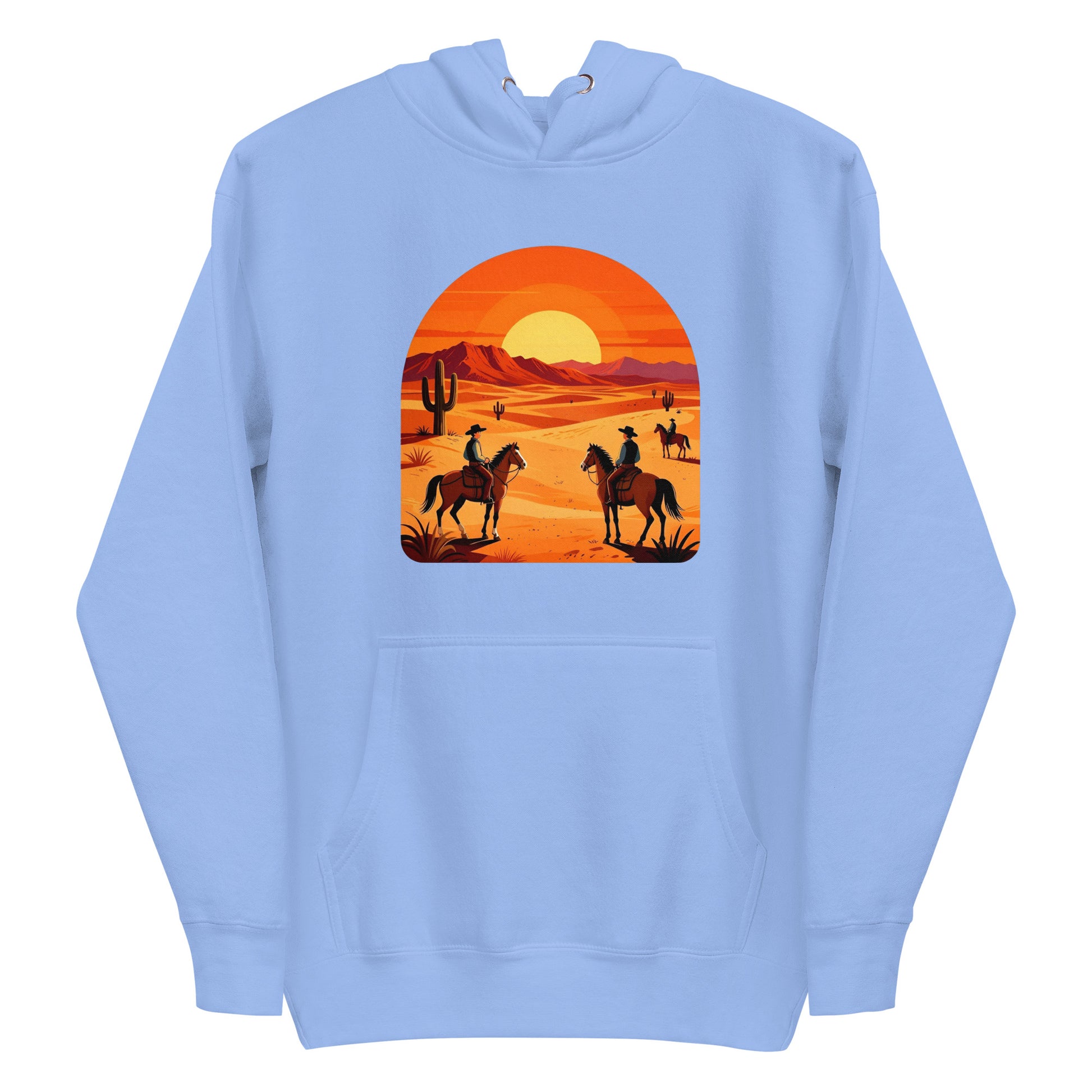 Unisex Hoodie - Elite Western Sunset Hoodie – Cowboy Legacy for Winners by printfluence.net