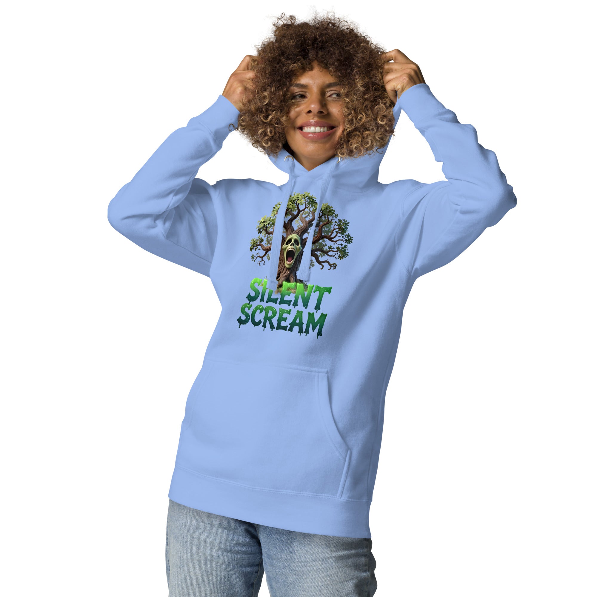 Unisex Hoodie - Silent Scream Horror Tree Unisex Hoodie – Dark Power for Elite Creators by printfluence.net