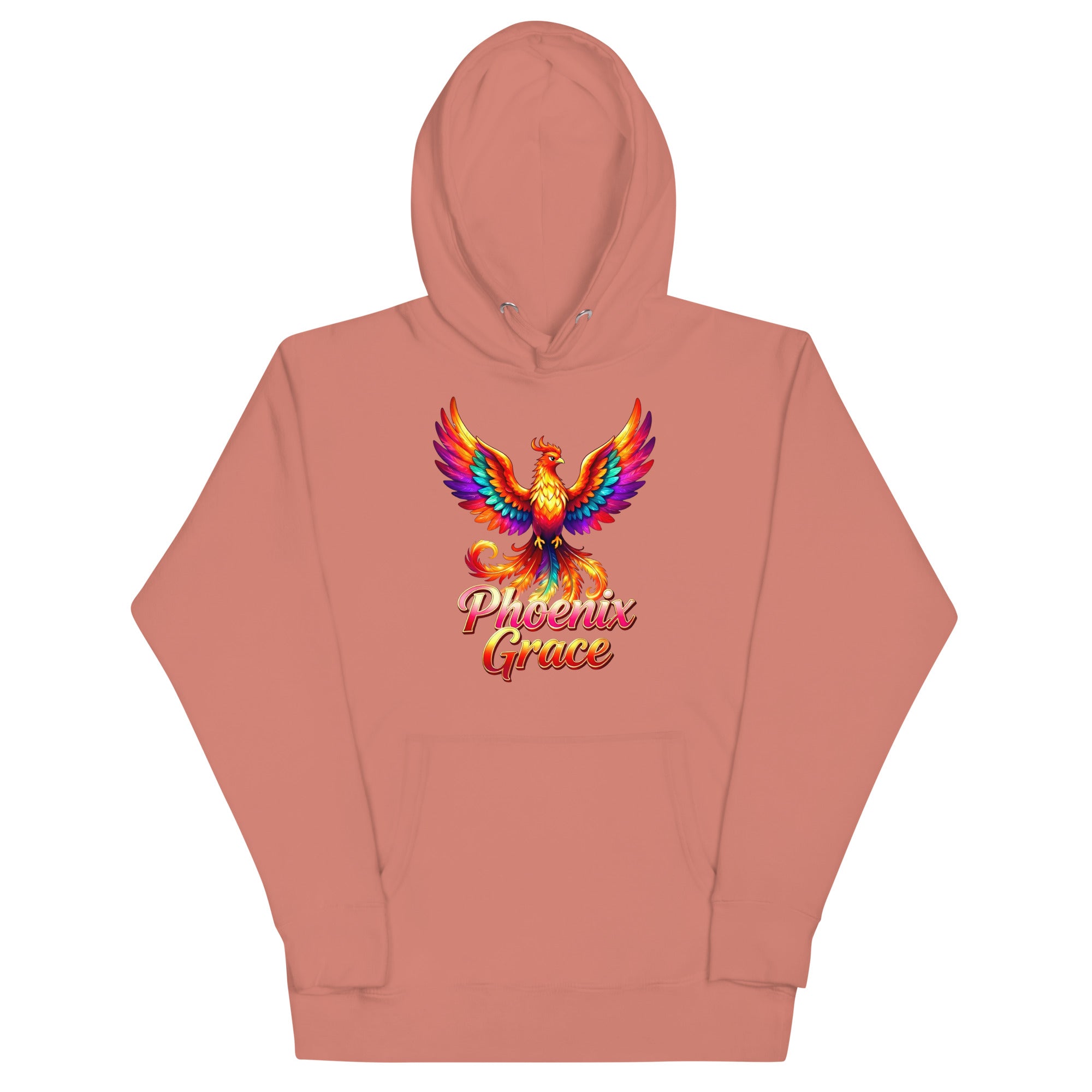 Unisex Hoodie - Phoenix Grace – Vibrant Mythical Bird of Rebirth and Power by printfluence.net