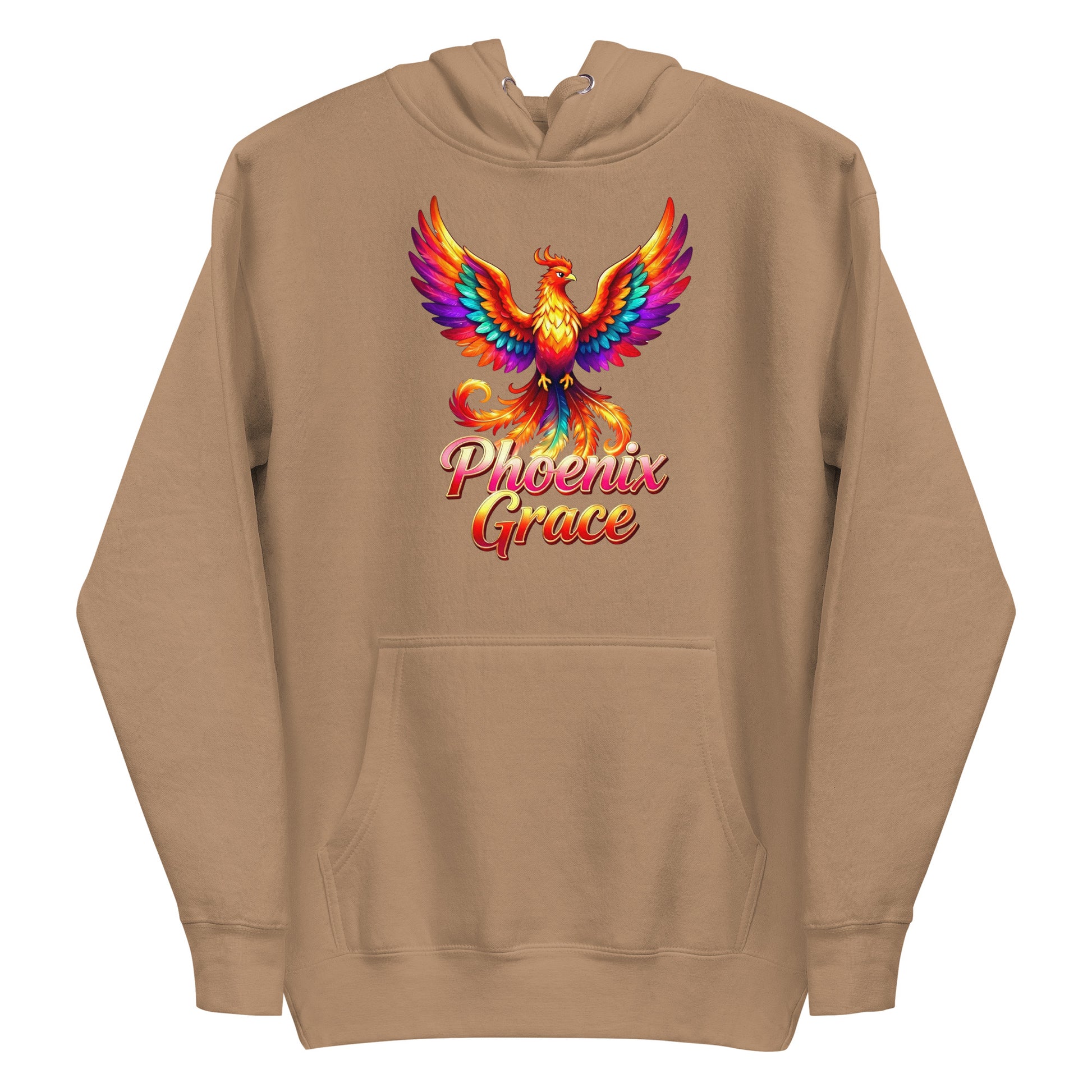 Unisex Hoodie - Phoenix Grace – Vibrant Mythical Bird of Rebirth and Power by printfluence.net