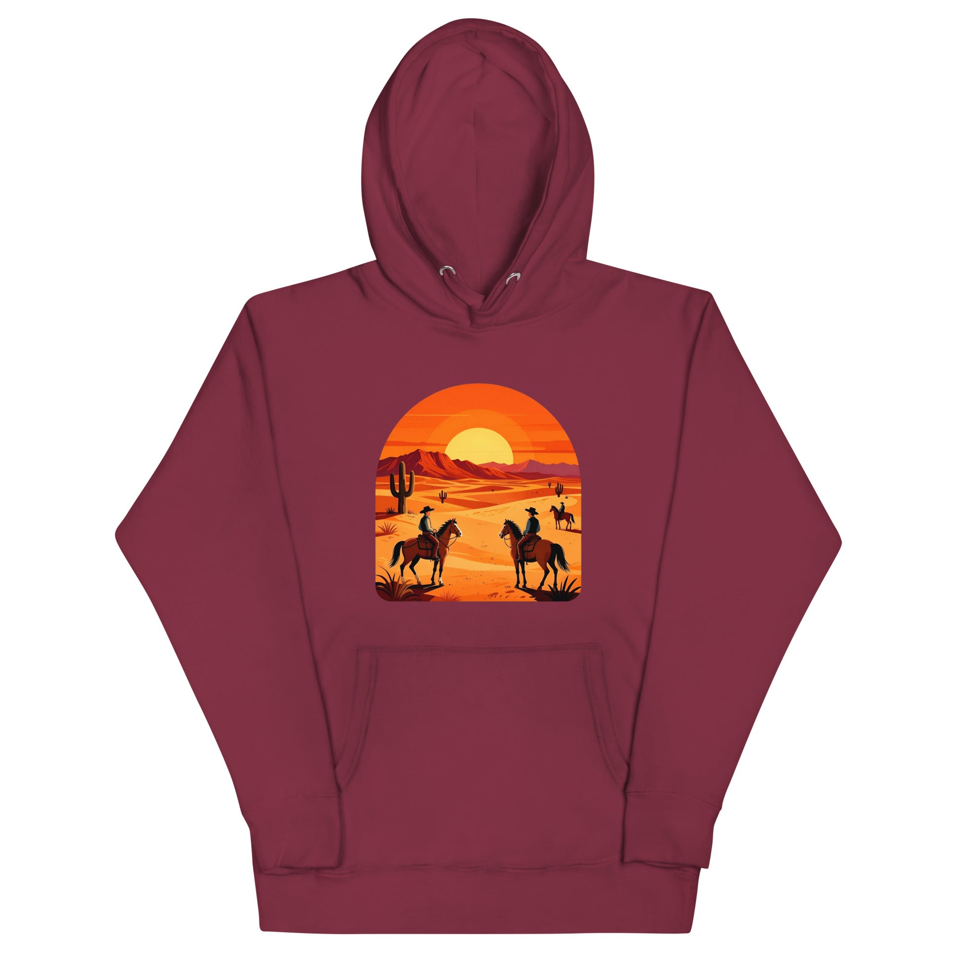 Unisex Hoodie - Elite Western Sunset Hoodie – Cowboy Legacy for Winners by printfluence.net