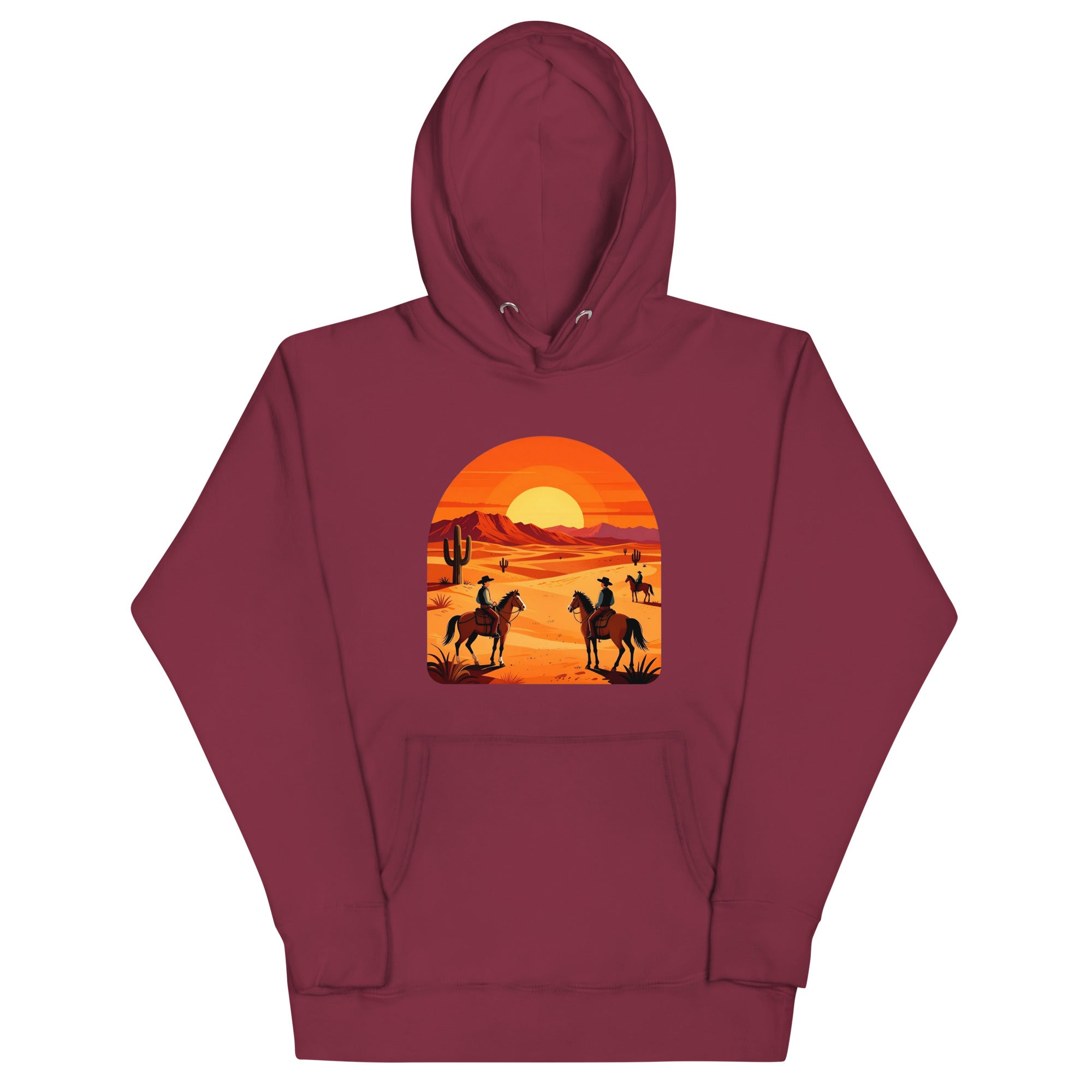 Unisex Hoodie - Elite Western Sunset Hoodie – Cowboy Legacy for Winners by printfluence.net