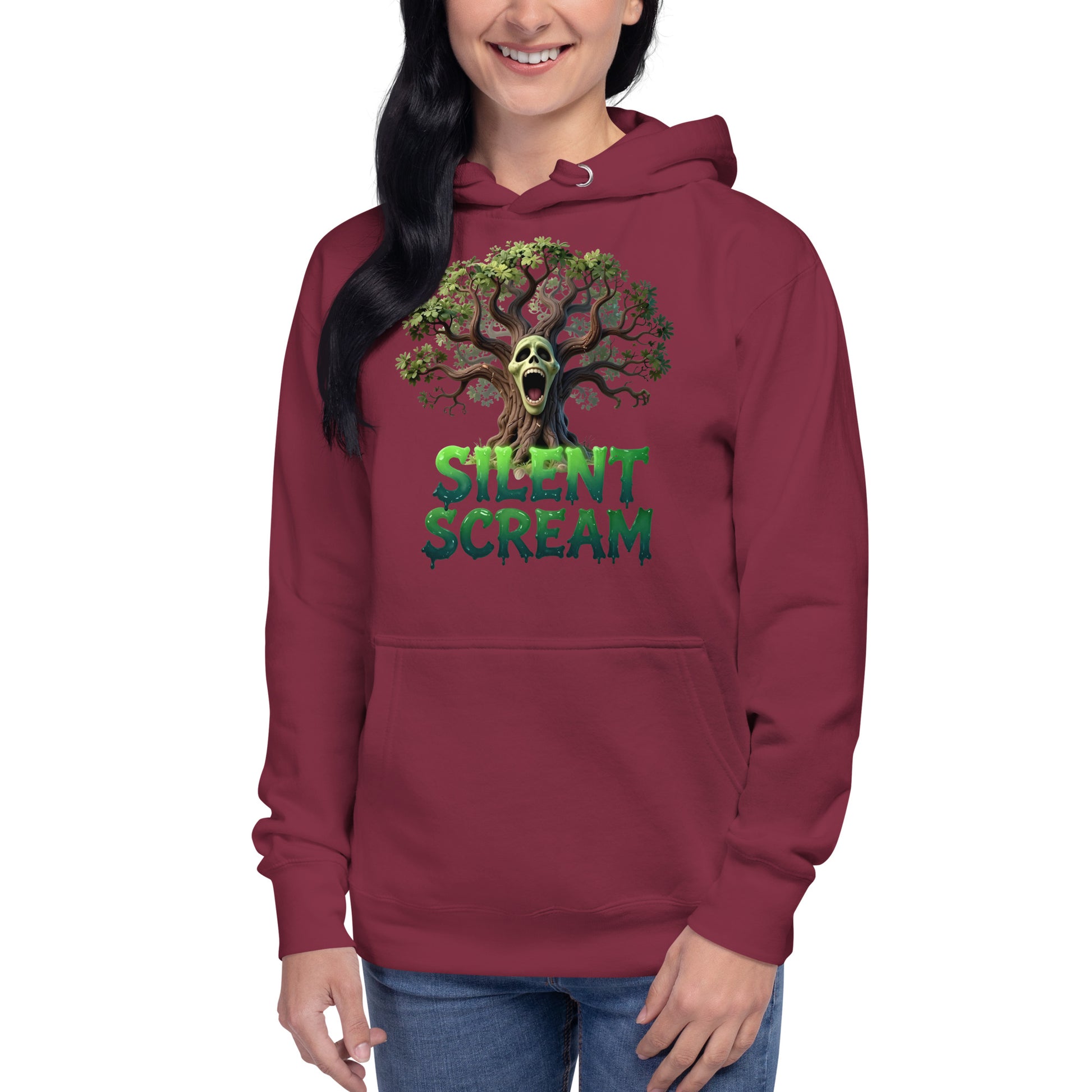 Unisex Hoodie - Silent Scream Horror Tree Unisex Hoodie – Dark Power for Elite Creators by printfluence.net