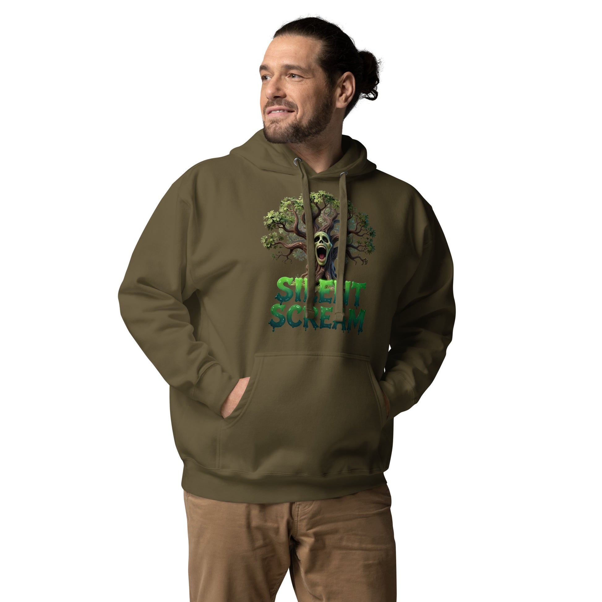 Unisex Hoodie - Silent Scream Horror Tree Unisex Hoodie – Dark Power for Elite Creators by printfluence.net