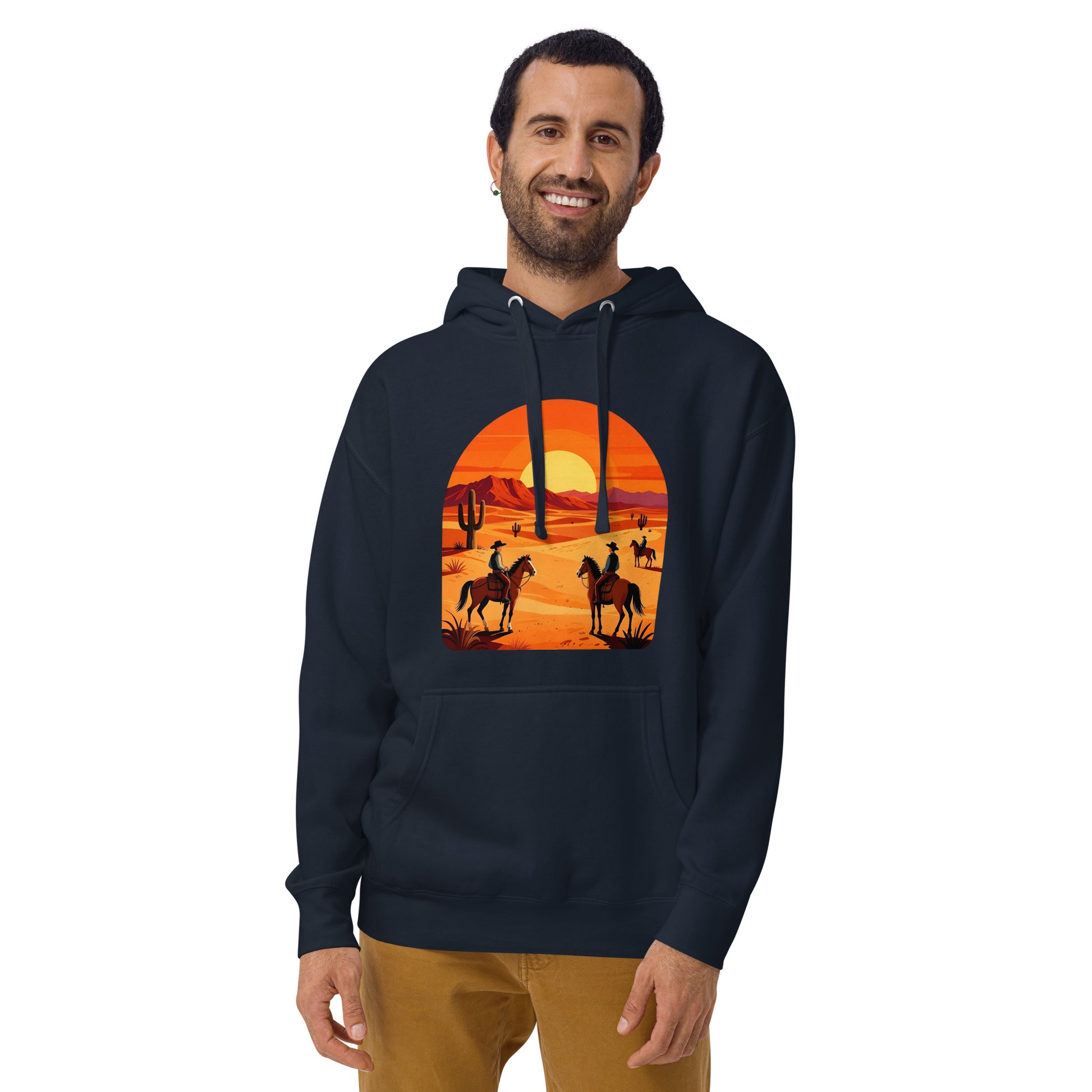 Unisex Hoodie - Elite Western Sunset Hoodie – Cowboy Legacy for Winners by printfluence.net