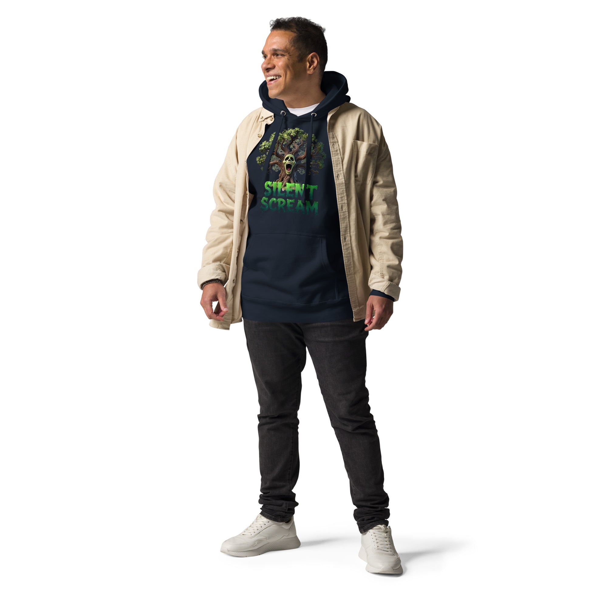 Unisex Hoodie - Silent Scream Horror Tree Unisex Hoodie – Dark Power for Elite Creators by printfluence.net