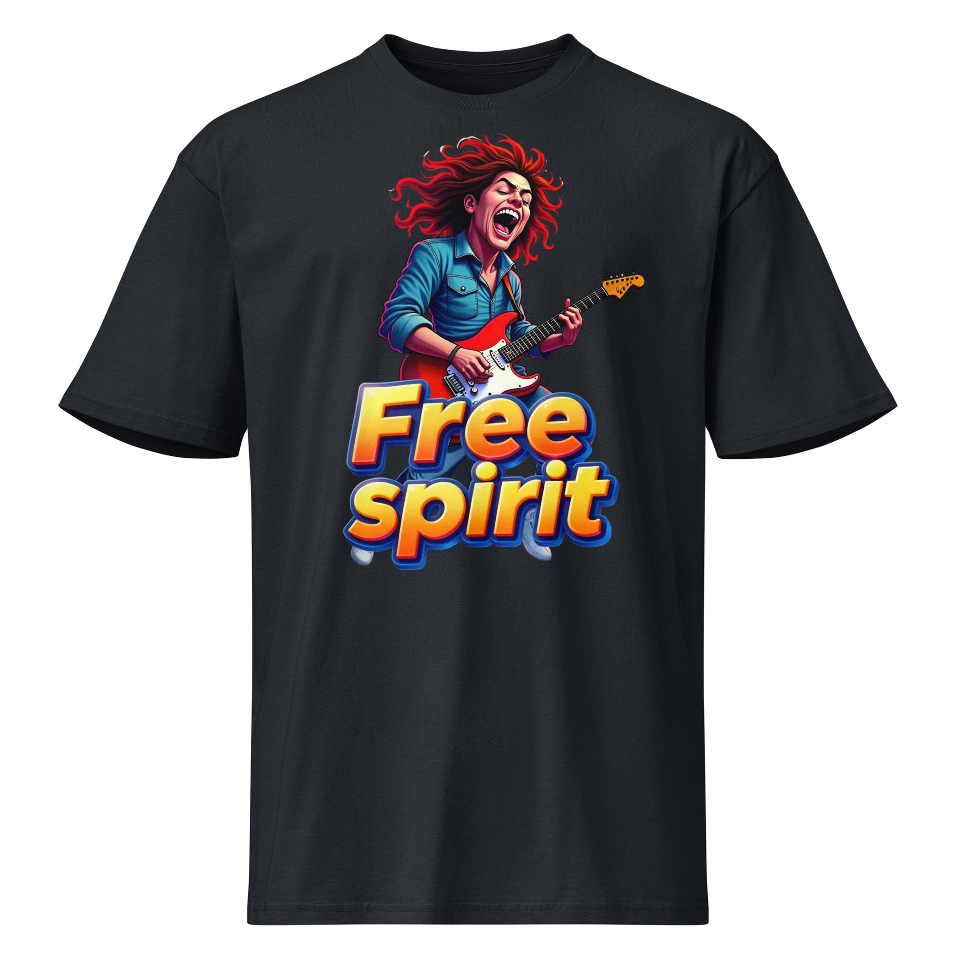 Cotton Heritage MC1082 I Men's Premium Short Sleeve Tee - Free Spirit Rocker Tee – Wild Guitar Energy by printfluence.net