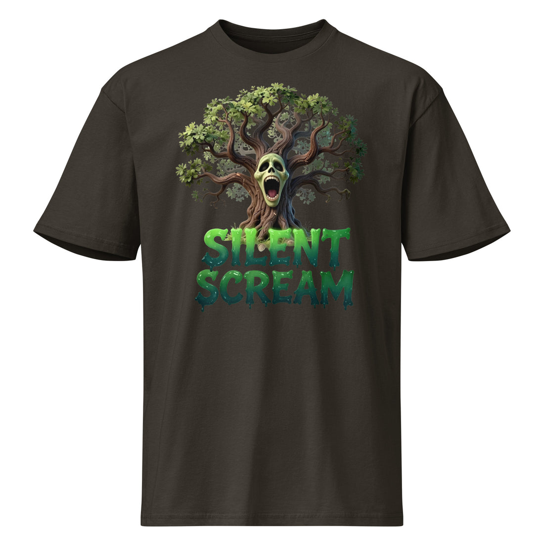 Cotton Heritage MC1082 I Men's Premium Short Sleeve Tee - Silent Scream Horror Tree Premium Tee – Elite Edge for Visionary Leaders by printfluence.net