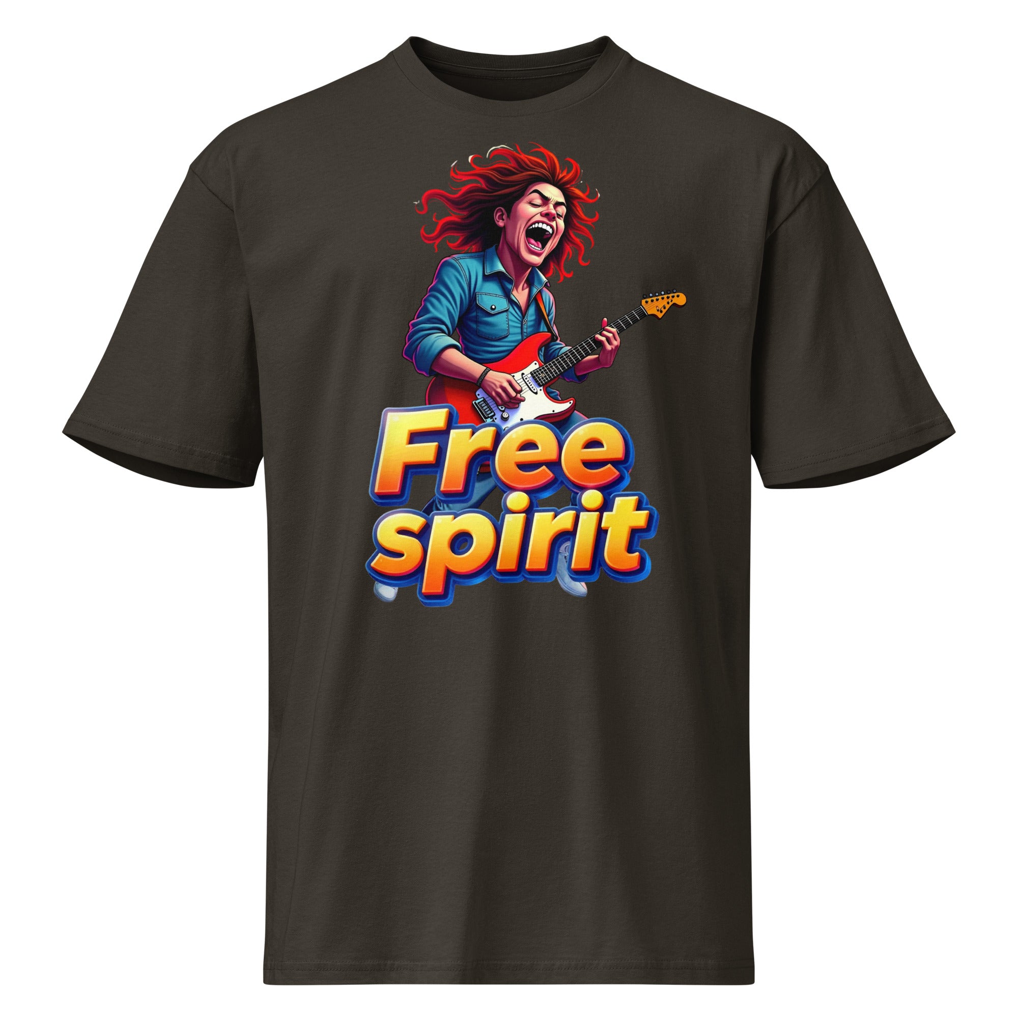 Cotton Heritage MC1082 I Men's Premium Short Sleeve Tee - Free Spirit Rocker Tee – Wild Guitar Energy by printfluence.net