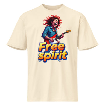 Cotton Heritage MC1082 I Men's Premium Short Sleeve Tee - Free Spirit Rocker Tee – Wild Guitar Energy by printfluence.net