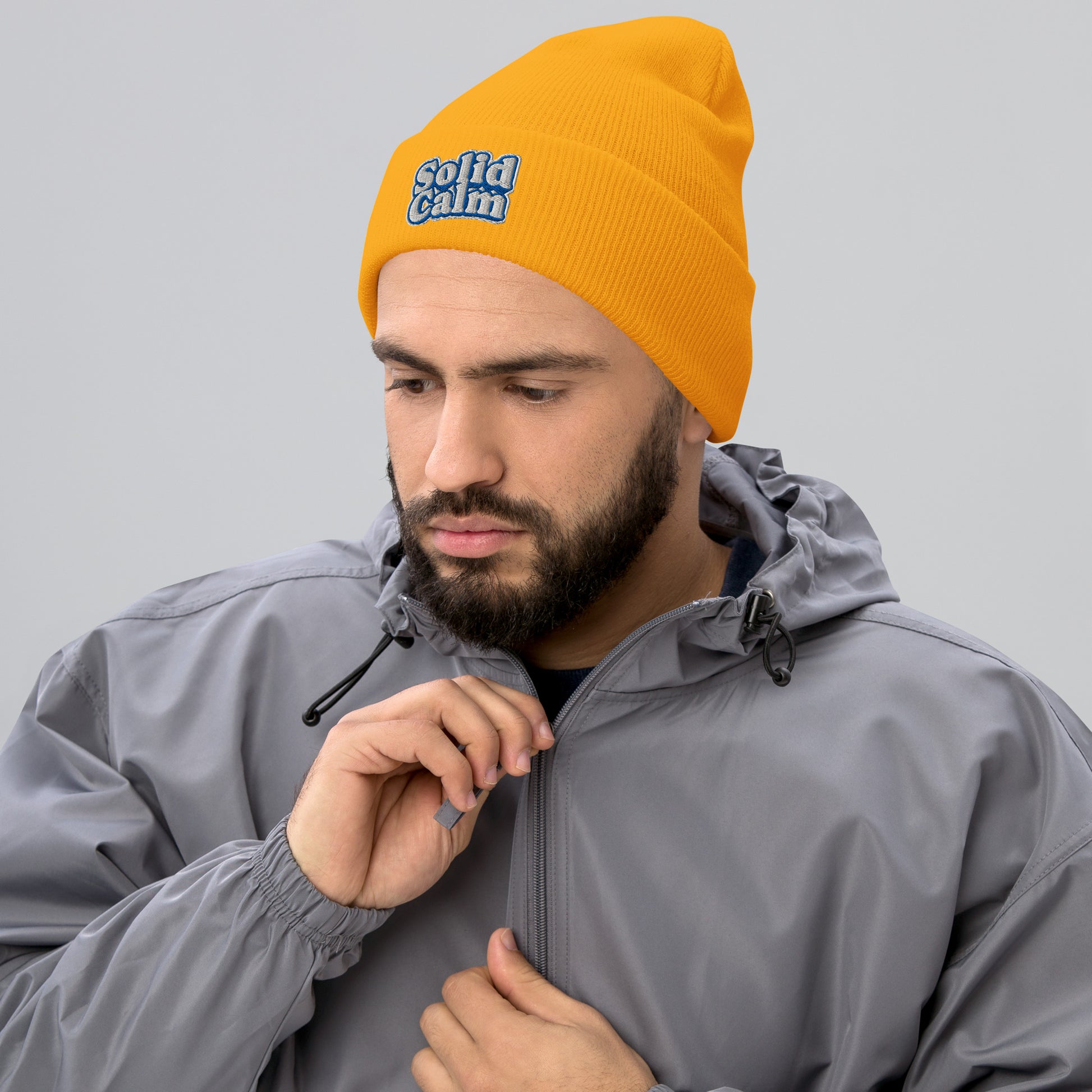 Cuffed Beanie - SOLID CALM Cuffed Beanie – For Elite Leaders Who Master Chaos by printfluence.net