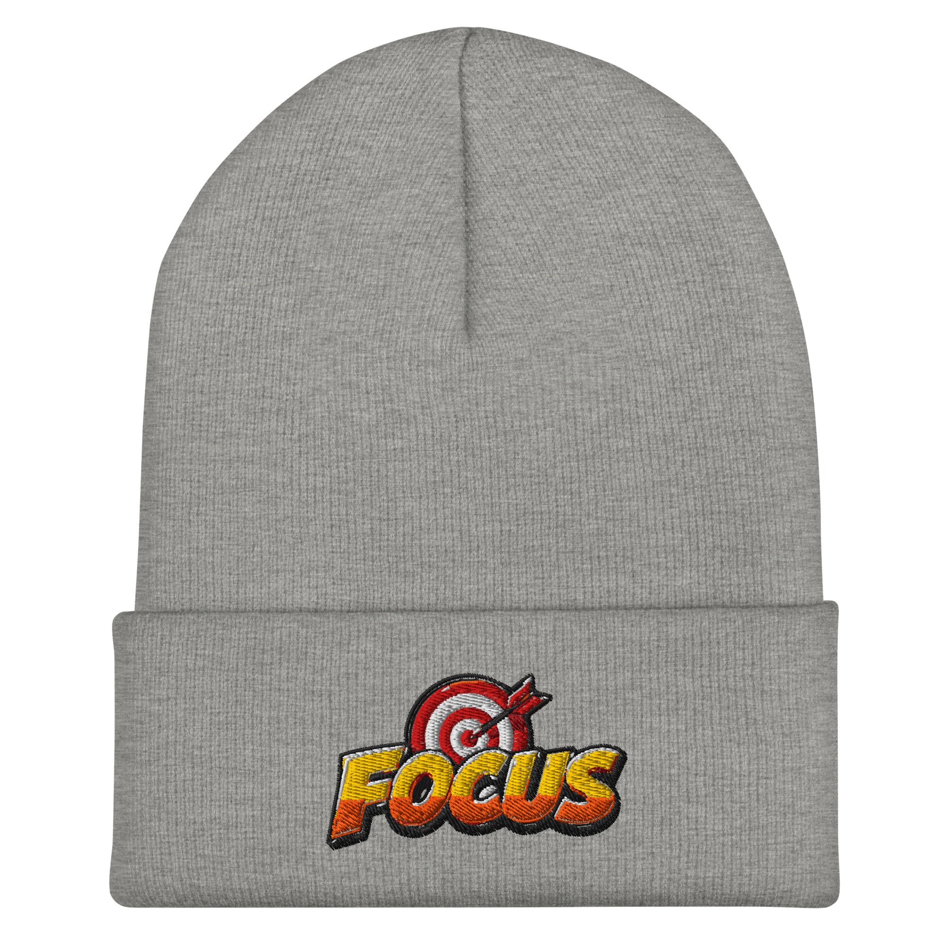 Cuffed Beanie - Bullseye Target Focus - Premium Sharp Precision Graphic Design by printfluence.net