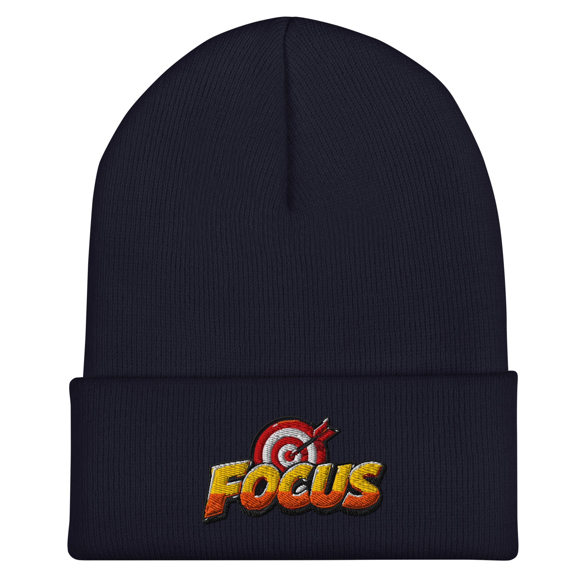Cuffed Beanie - Bullseye Target Focus - Premium Sharp Precision Graphic Design by printfluence.net