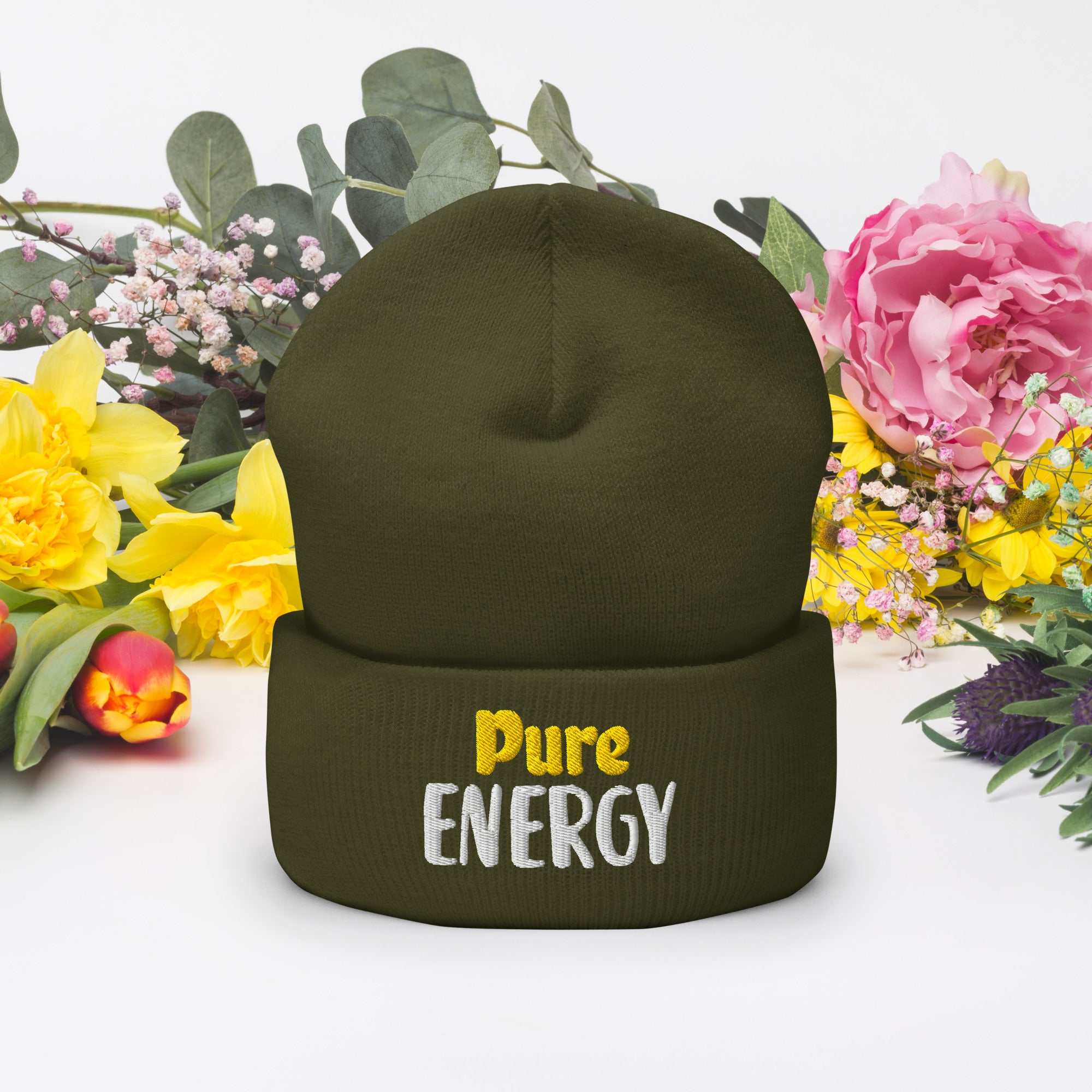 Cuffed Beanie - Pure Energy Elite Cap – Ambitious Power Unleashed by printfluence.net