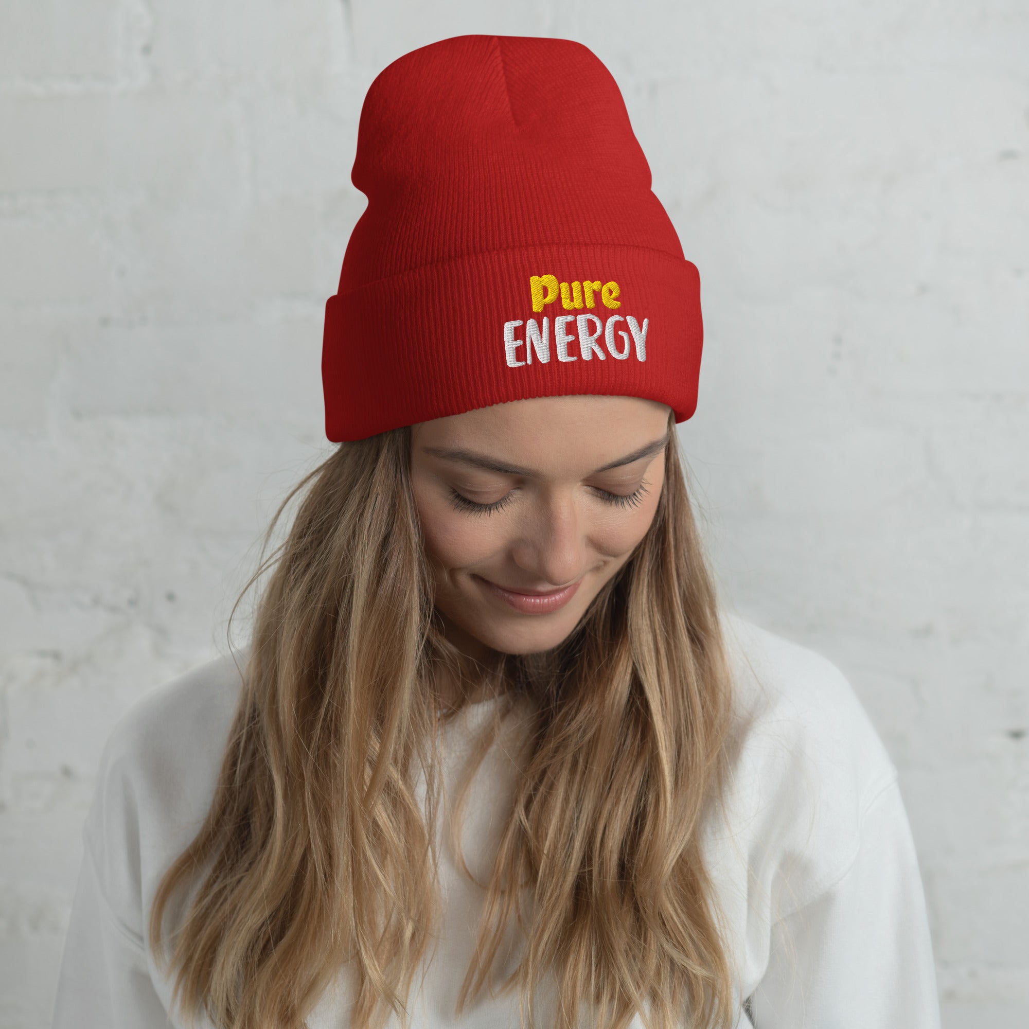 Cuffed Beanie - Pure Energy Elite Cap – Ambitious Power Unleashed by printfluence.net