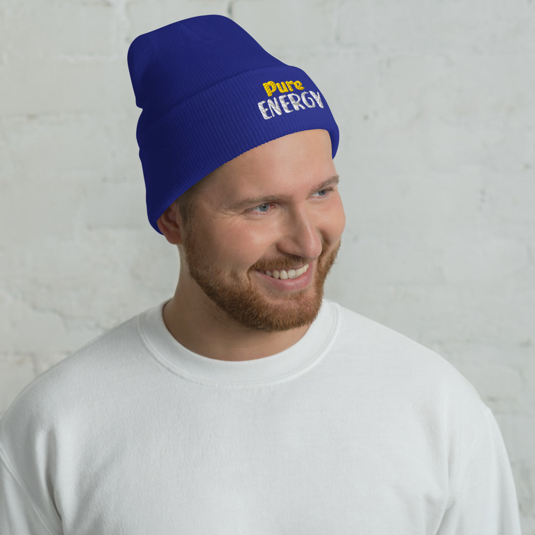 Cuffed Beanie - Pure Energy Elite Cap – Ambitious Power Unleashed by printfluence.net
