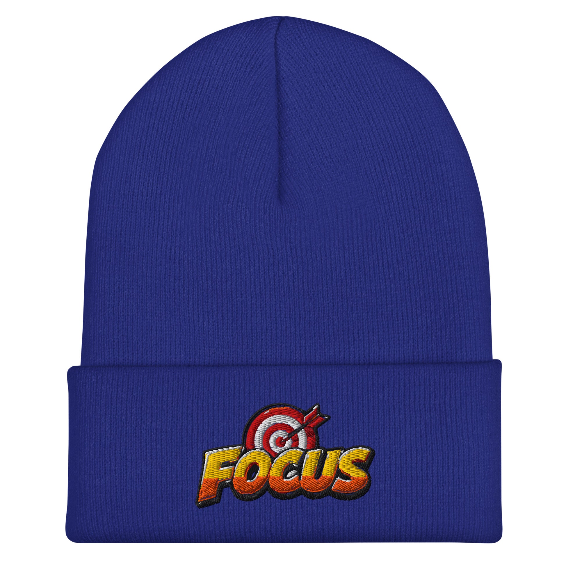 Cuffed Beanie - Bullseye Target Focus - Premium Sharp Precision Graphic Design by printfluence.net