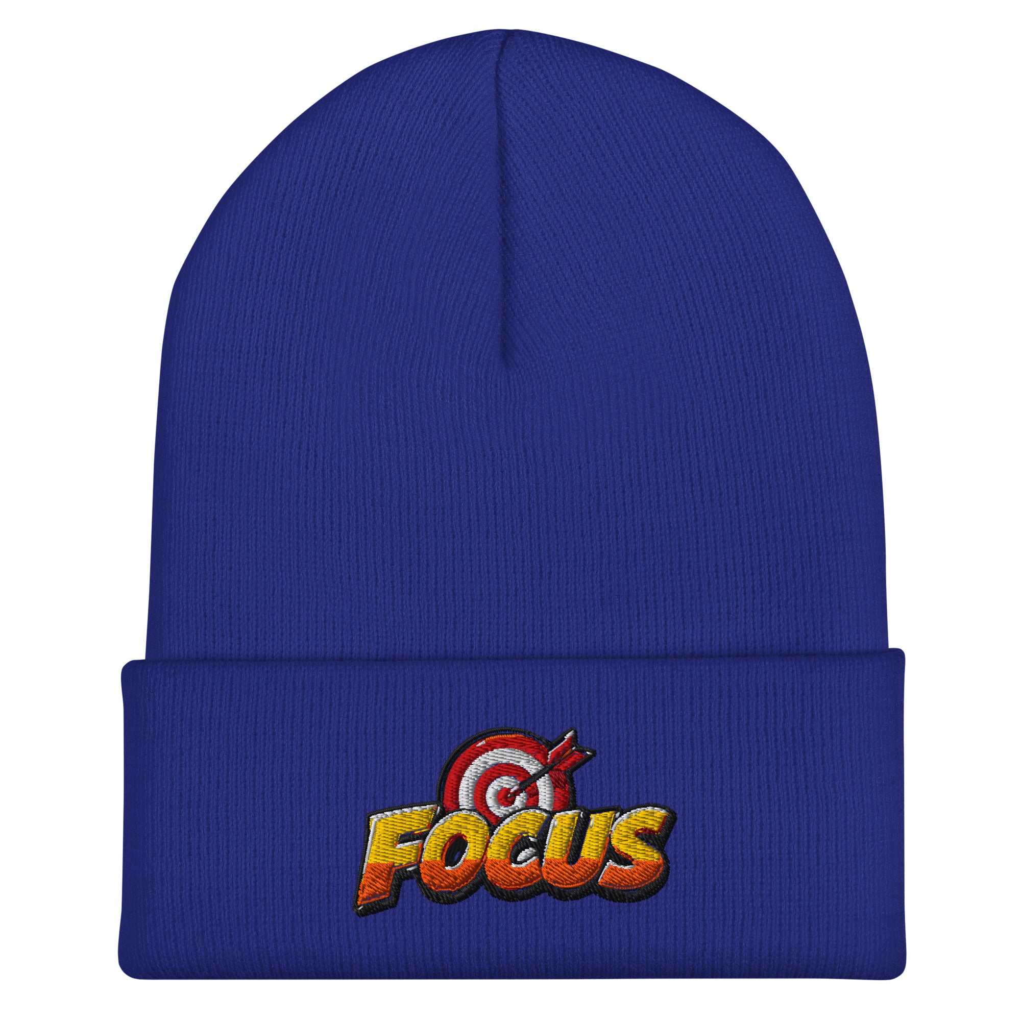 Cuffed Beanie - Bullseye Target Focus - Premium Sharp Precision Graphic Design by printfluence.net