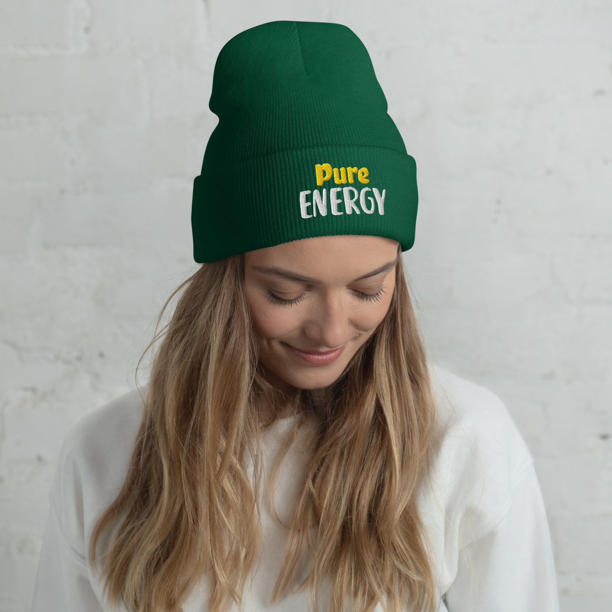 Cuffed Beanie - Pure Energy Elite Cap – Ambitious Power Unleashed by printfluence.net