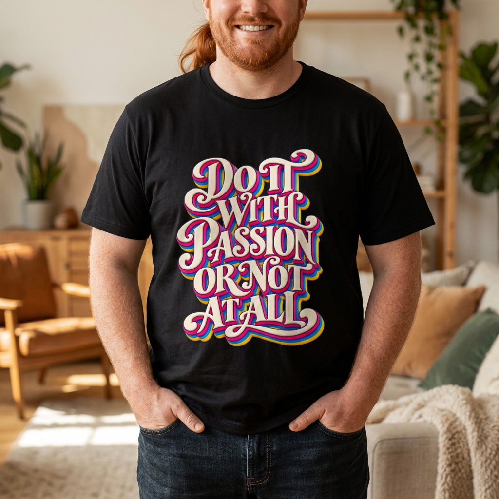 Inspirational Quotes Lovers | Unisex Sculpted Heavyweight Hoodie — DO IT WITH PASSION OR NOT AT ALL by printfluence