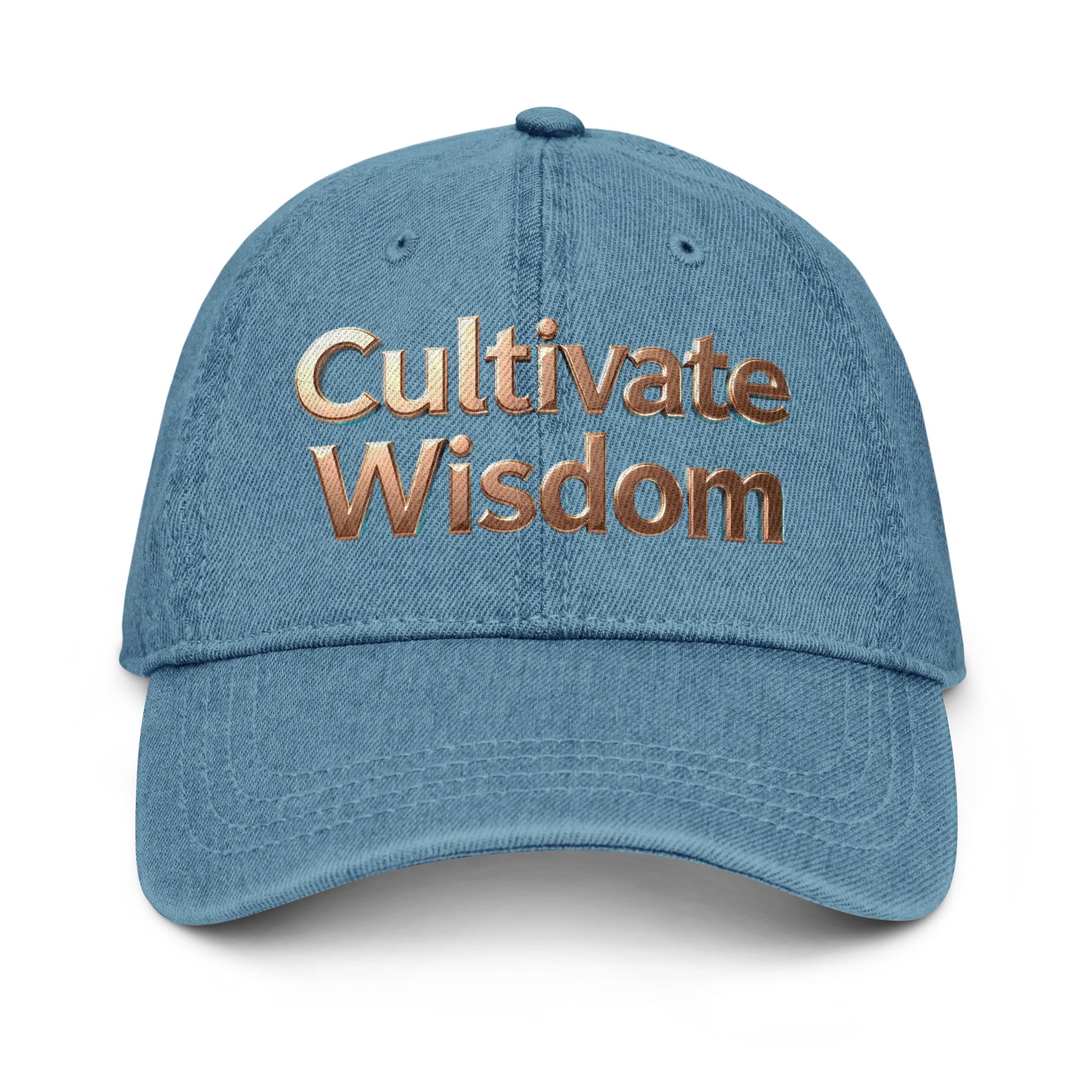 Denim Hat - Trusted Cultivate Wisdom Denim Hat – Premium Discovery by printfluence.net