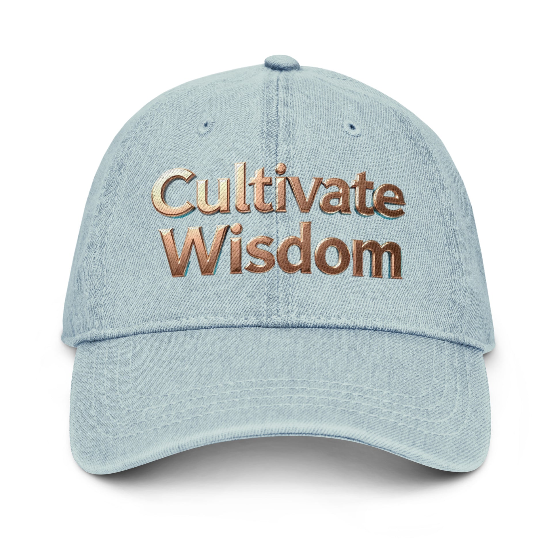 Denim Hat - Trusted Cultivate Wisdom Denim Hat – Premium Discovery by printfluence.net