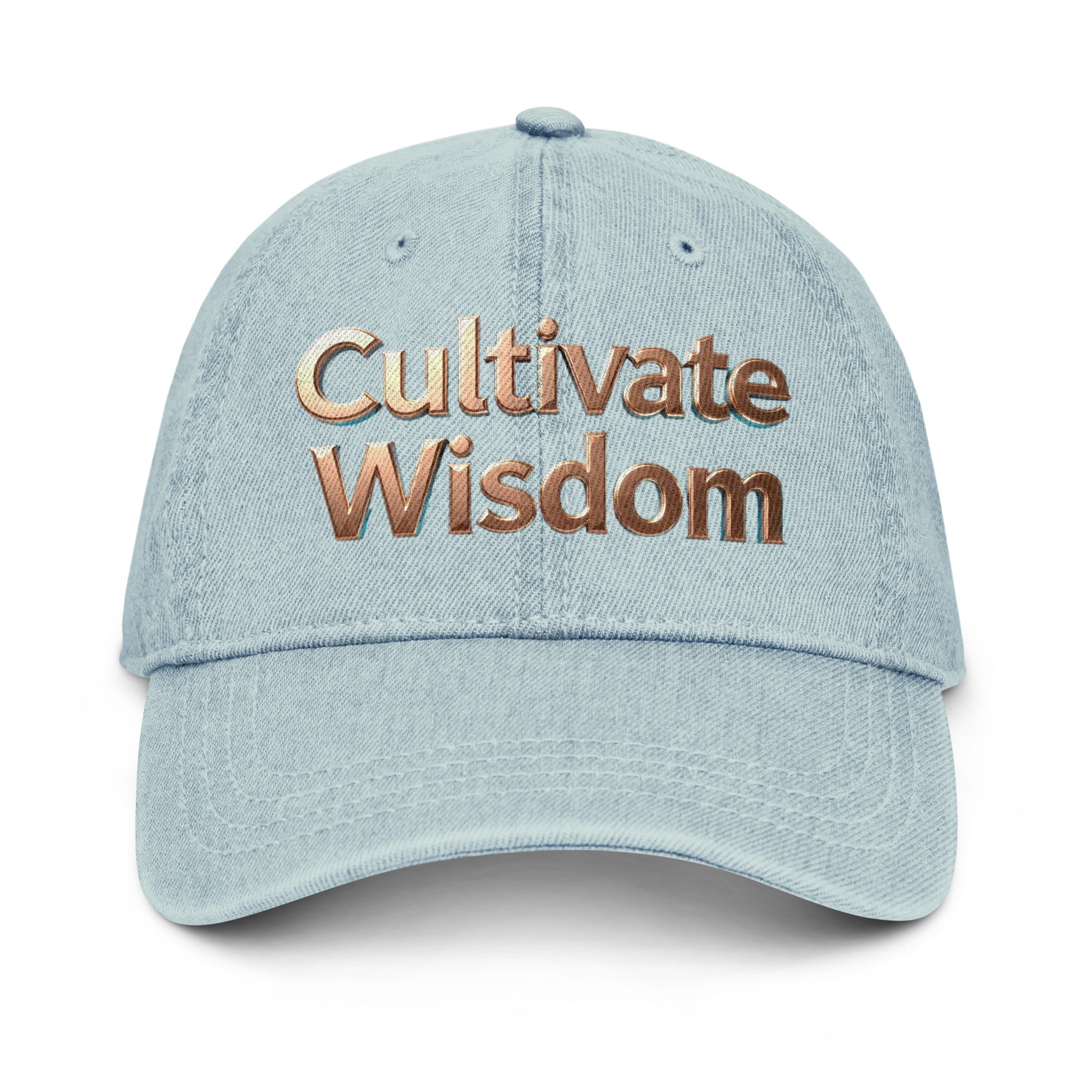Denim Hat - Trusted Cultivate Wisdom Denim Hat – Premium Discovery by printfluence.net