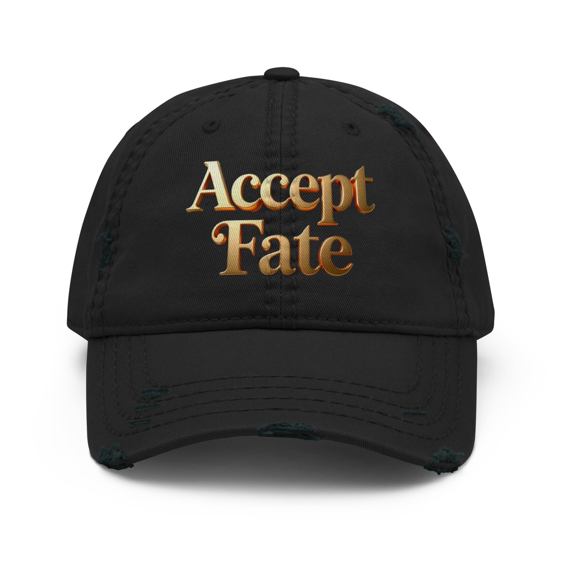 Distressed Dad Hat - Trusted Accept Fate Dad Hat – Premium Distressed Discovery by printfluence.net