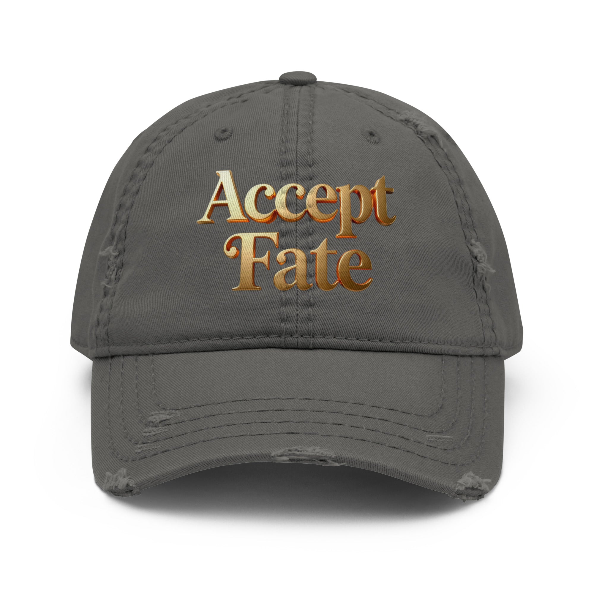 Distressed Dad Hat - Trusted Accept Fate Dad Hat – Premium Distressed Discovery by printfluence.net