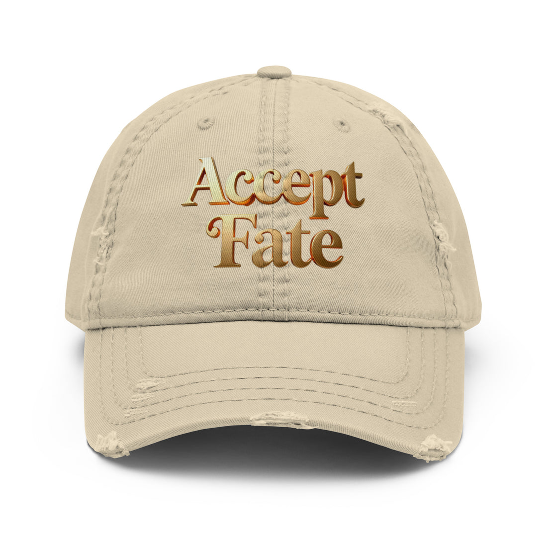Distressed Dad Hat - Trusted Accept Fate Dad Hat – Premium Distressed Discovery by printfluence.net