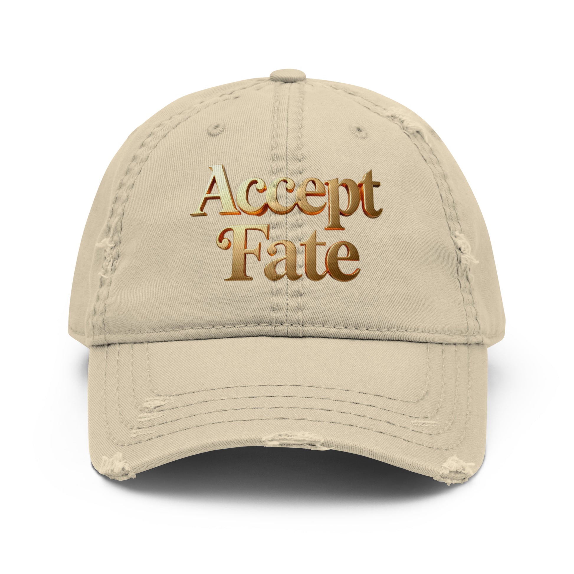 Distressed Dad Hat - Trusted Accept Fate Dad Hat – Premium Distressed Discovery by printfluence.net