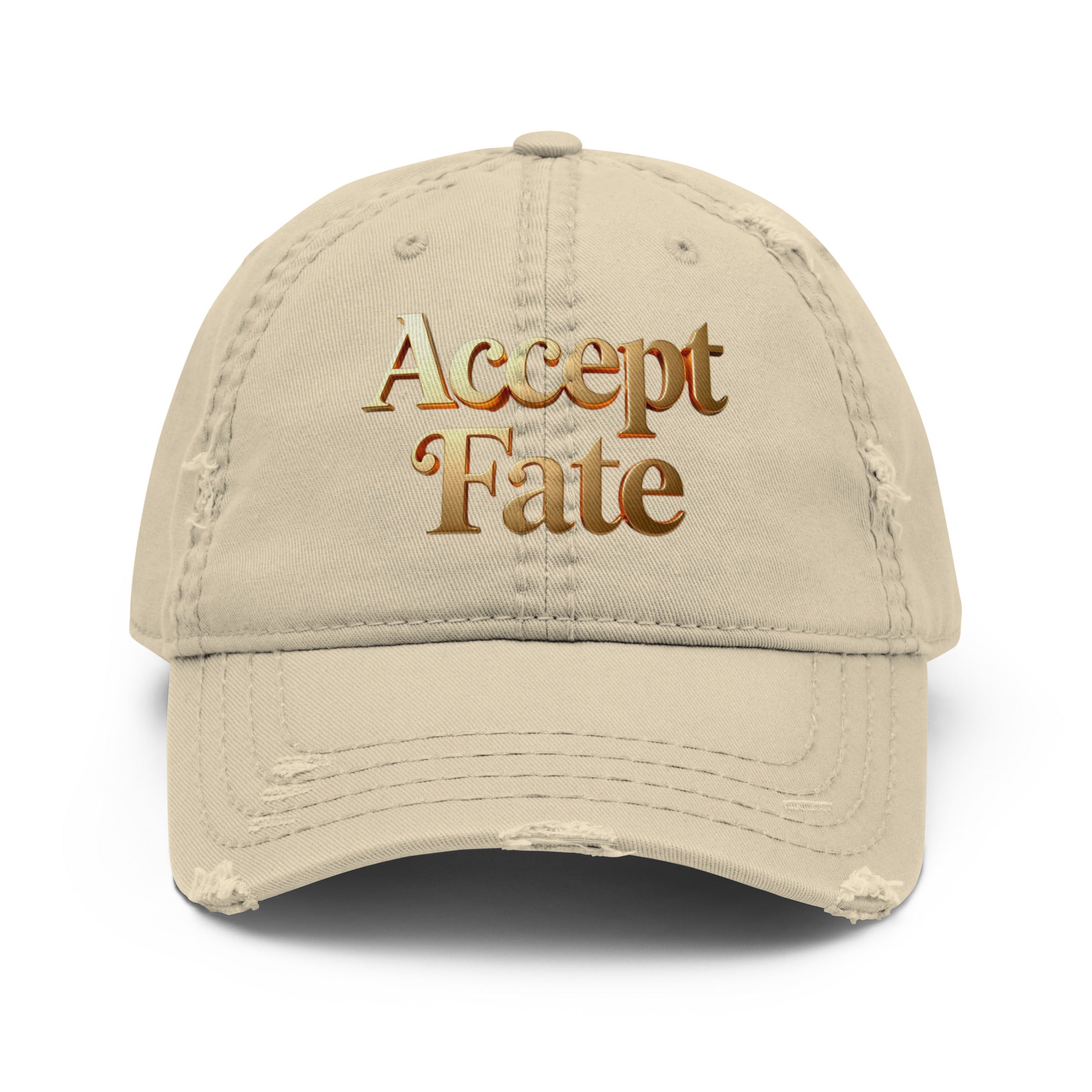 Distressed Dad Hat - Trusted Accept Fate Dad Hat – Premium Distressed Discovery by printfluence.net