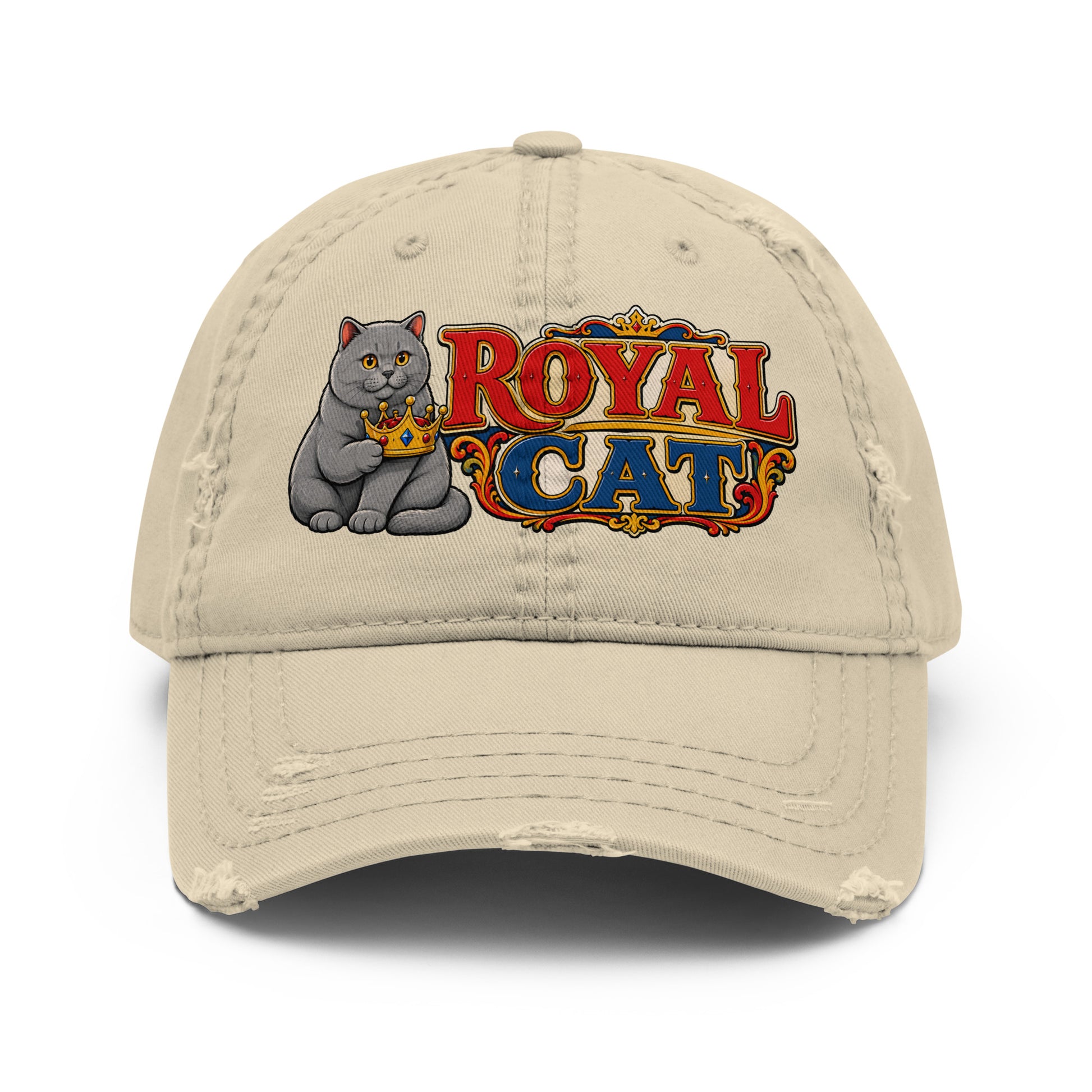 Royal Cat British Shorthair | Distressed Dad Hat for Cat Lovers by printfluence.net