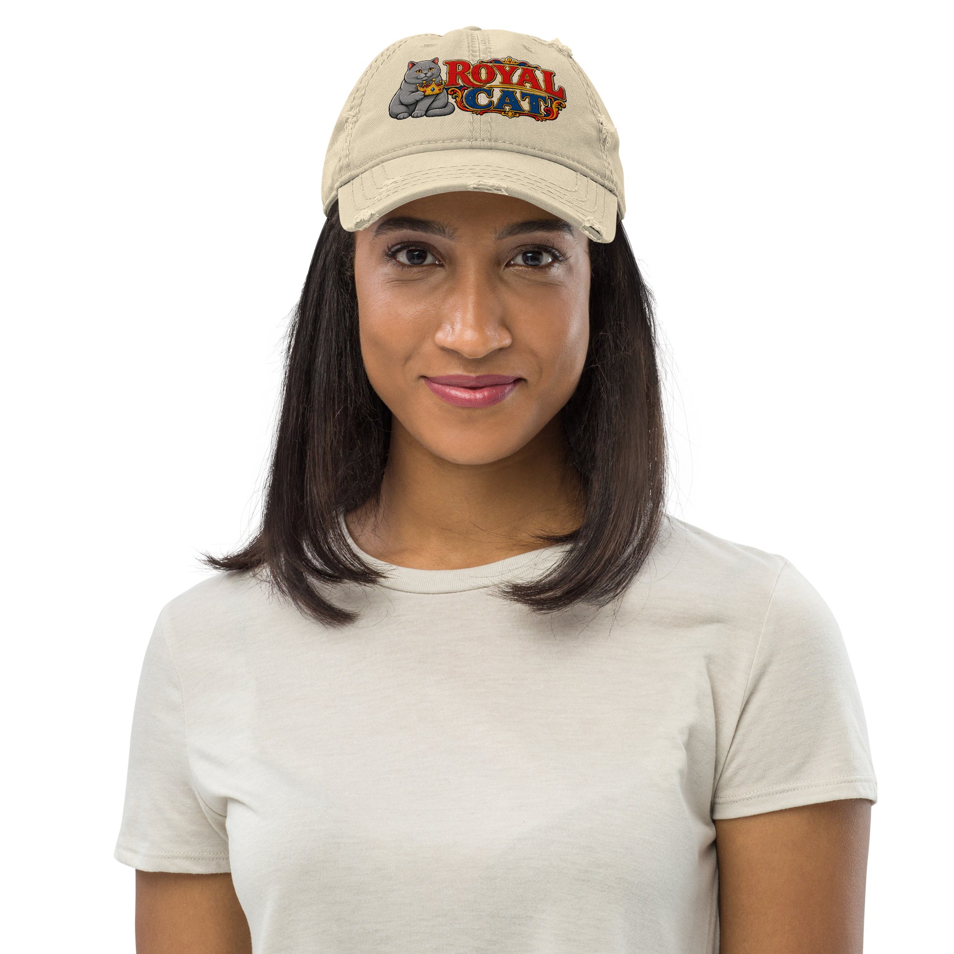 Royal Cat British Shorthair | Distressed Dad Hat for Cat Lovers by printfluence.net