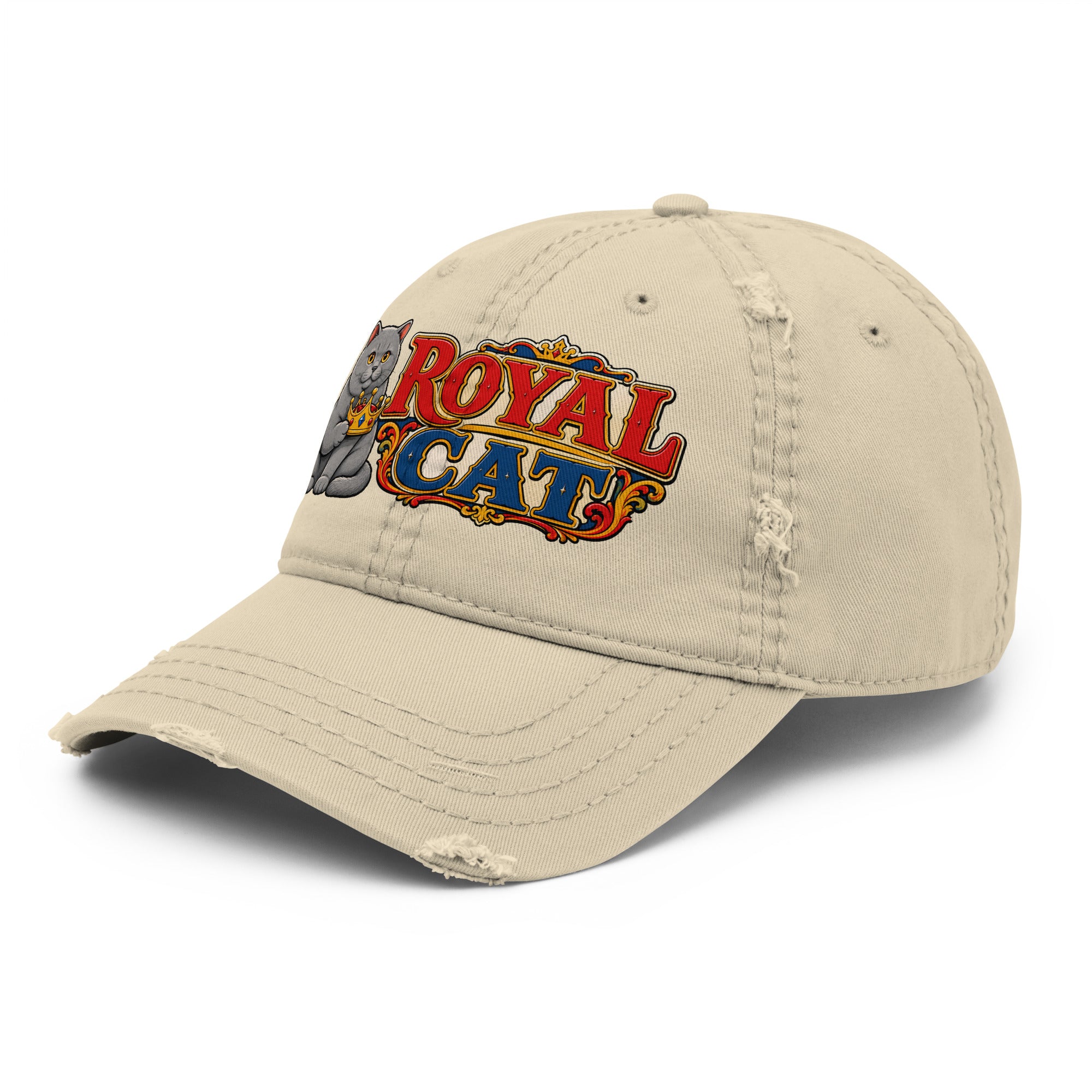 Royal Cat British Shorthair | Distressed Dad Hat for Cat Lovers by printfluence.net