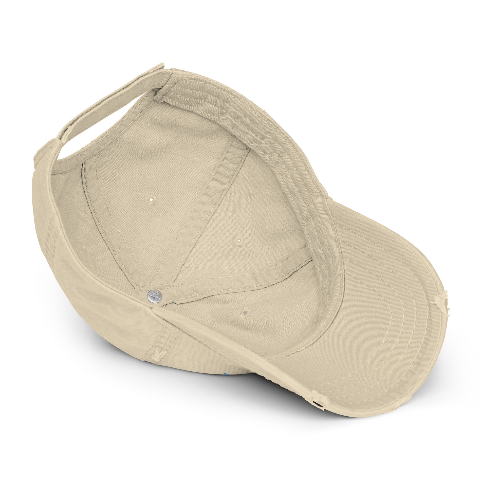 Distressed Dad Hat - Divine Spark Dad Hat – Shiny Yellow Glow on Colorful Lines Cap by printfluence.net