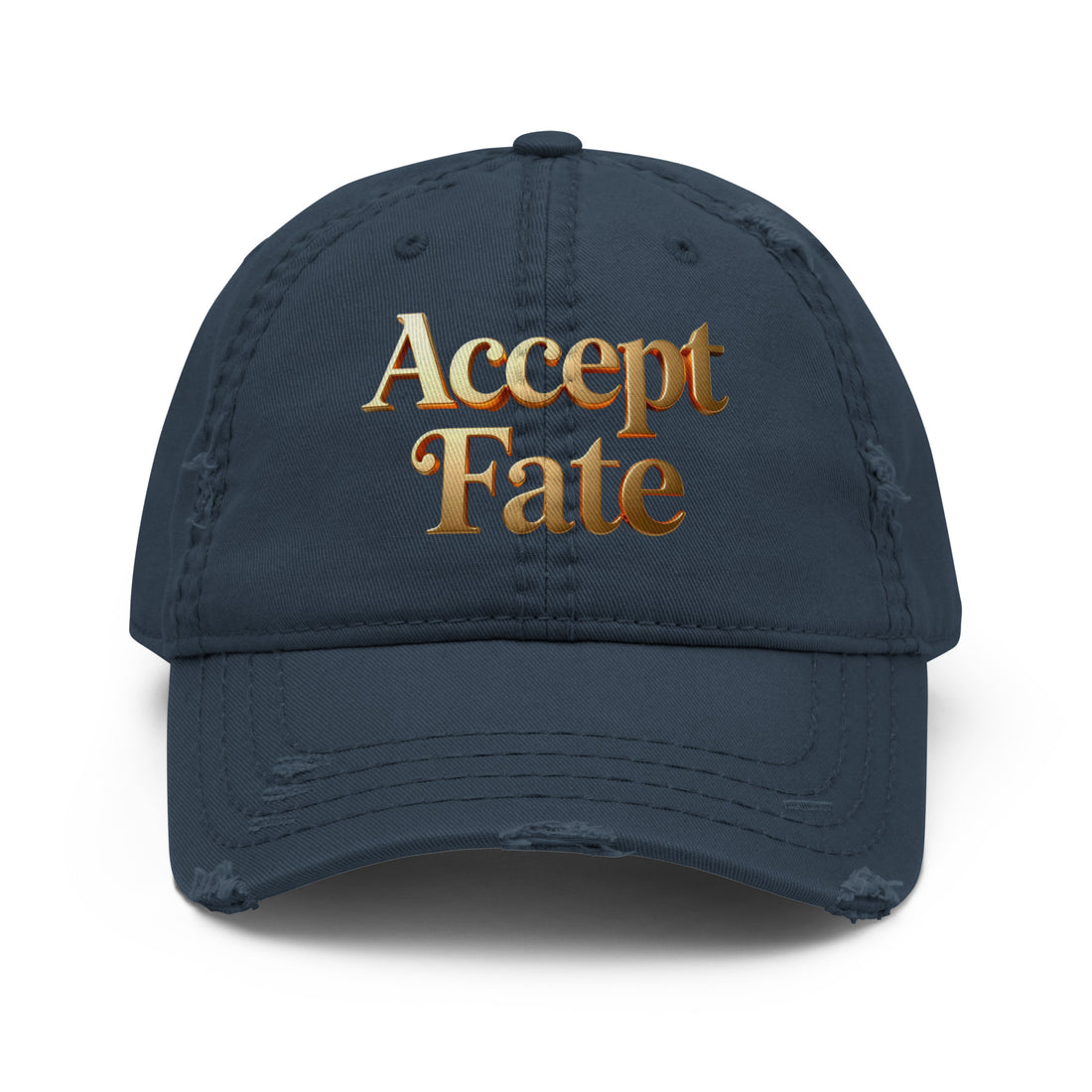 Distressed Dad Hat - Trusted Accept Fate Dad Hat – Premium Distressed Discovery by printfluence.net