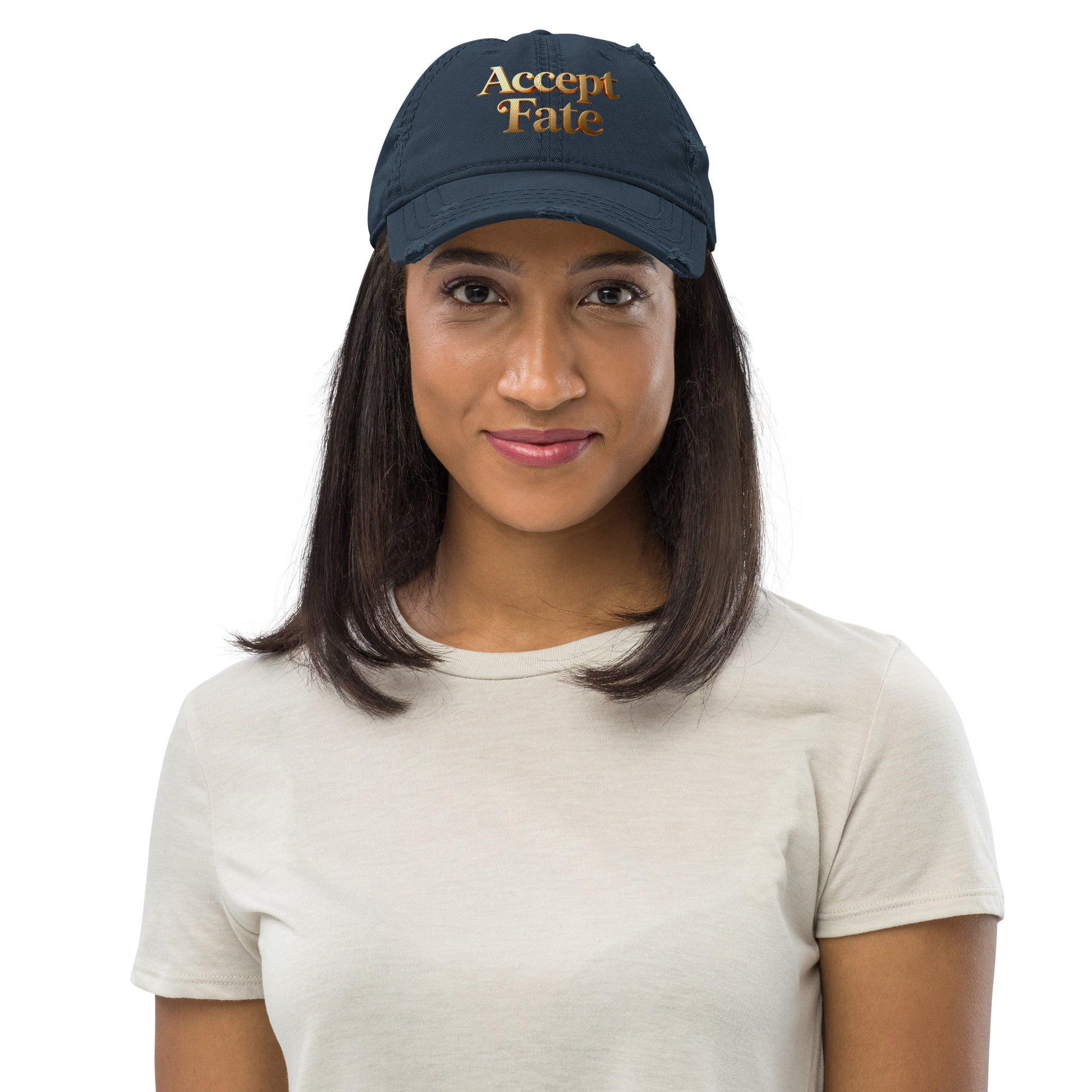 Distressed Dad Hat - Trusted Accept Fate Dad Hat – Premium Distressed Discovery by printfluence.net
