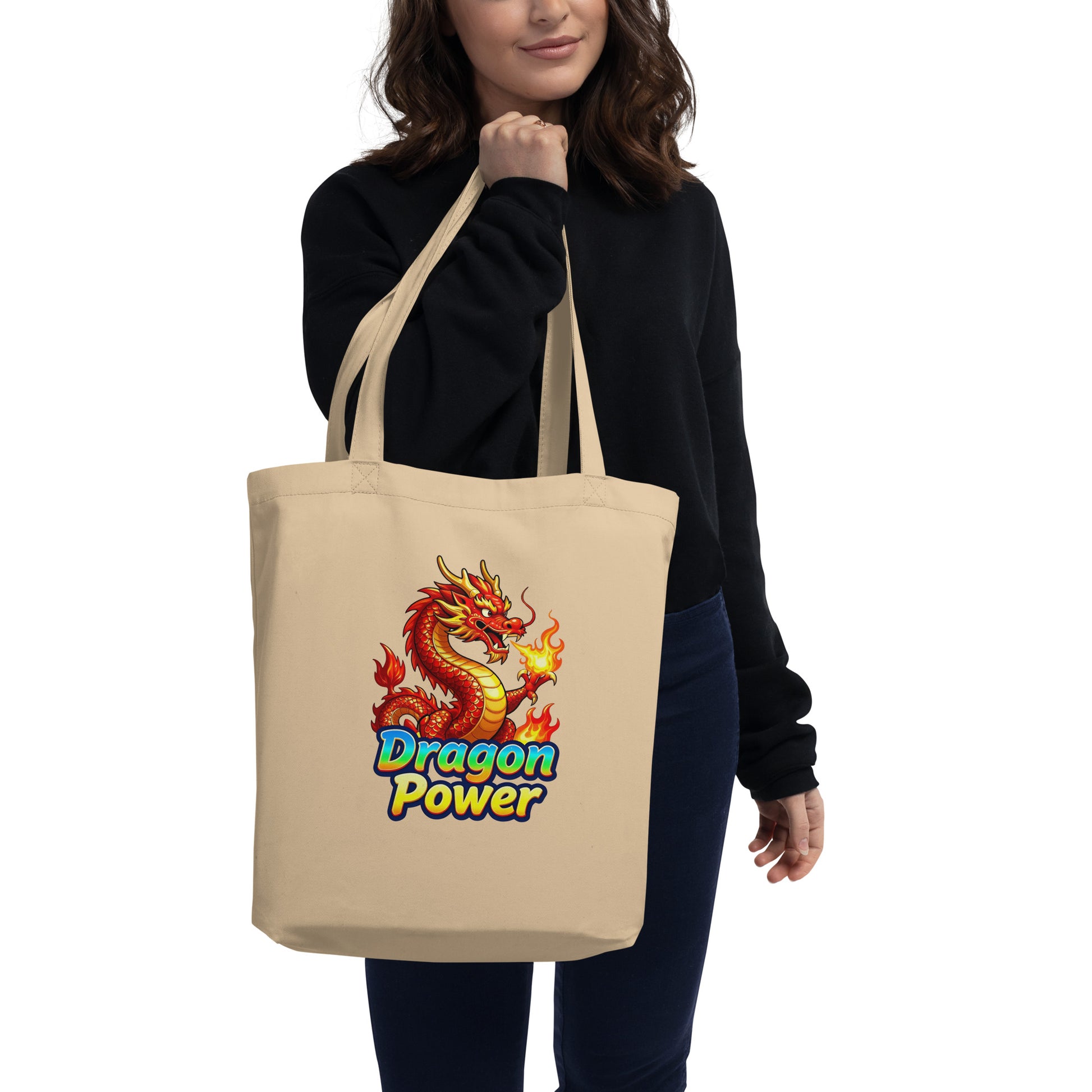 Eco Tote Bag - Dragon Power Elite Bag – Ambitious Success Fire by printfluence.net