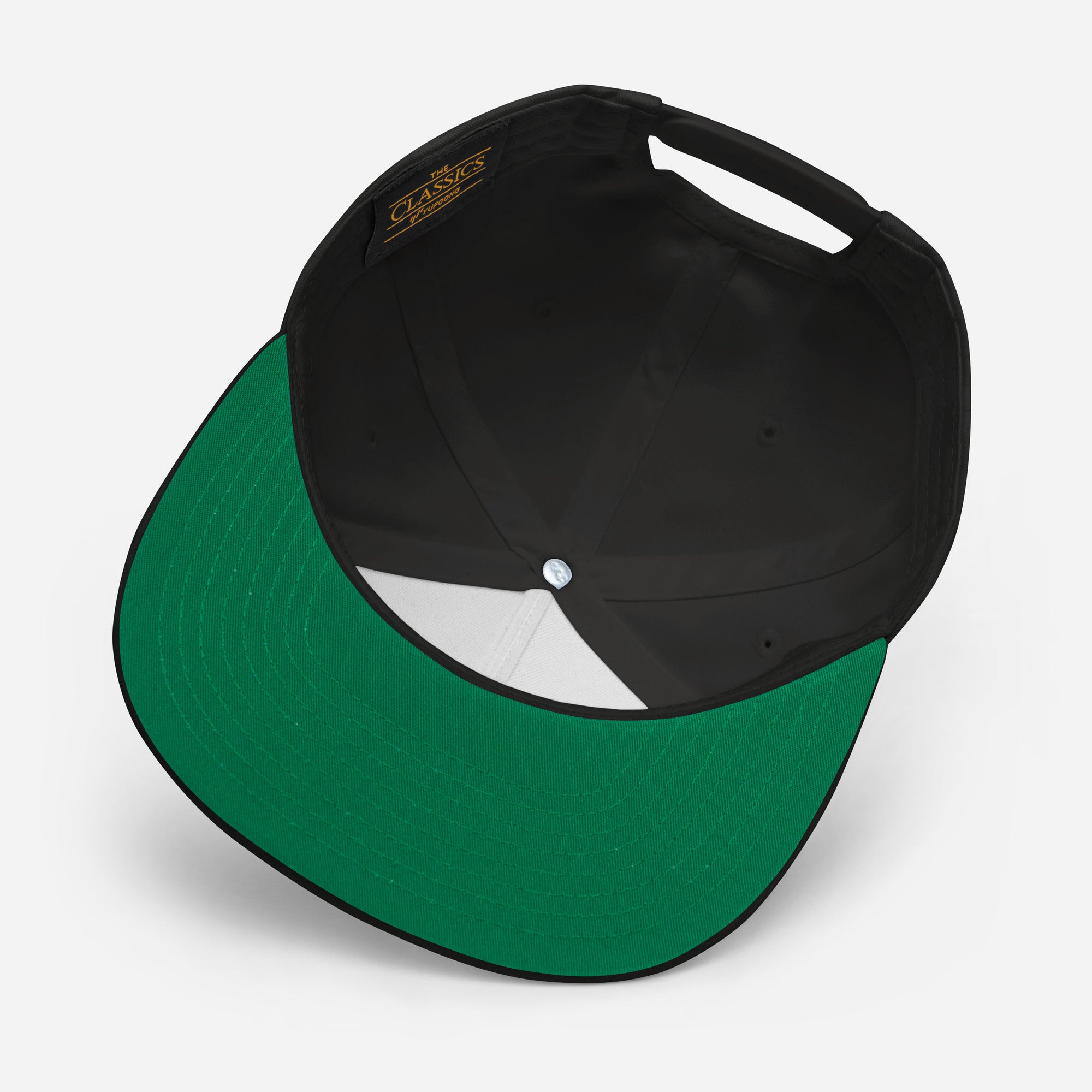 Flat Bill Cap - Golden Championship Trophy Victory - Premium Royal Success Graphic Design by printfluence.net