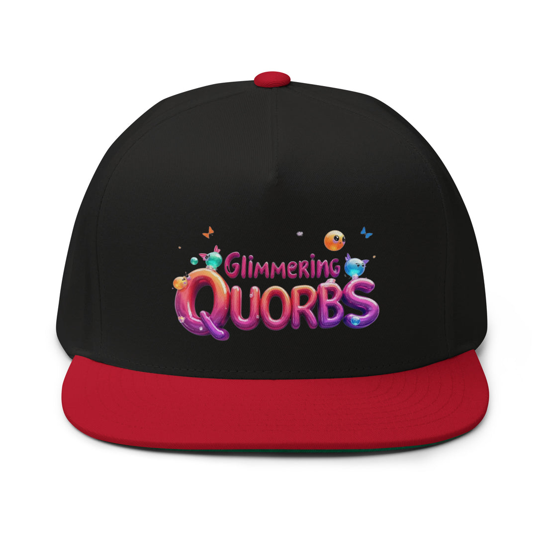 Flat Bill Cap - Glimmering Quorbs Flat Bill Cap – Luxury Glow for Elite Trendsetters by printfluence.net