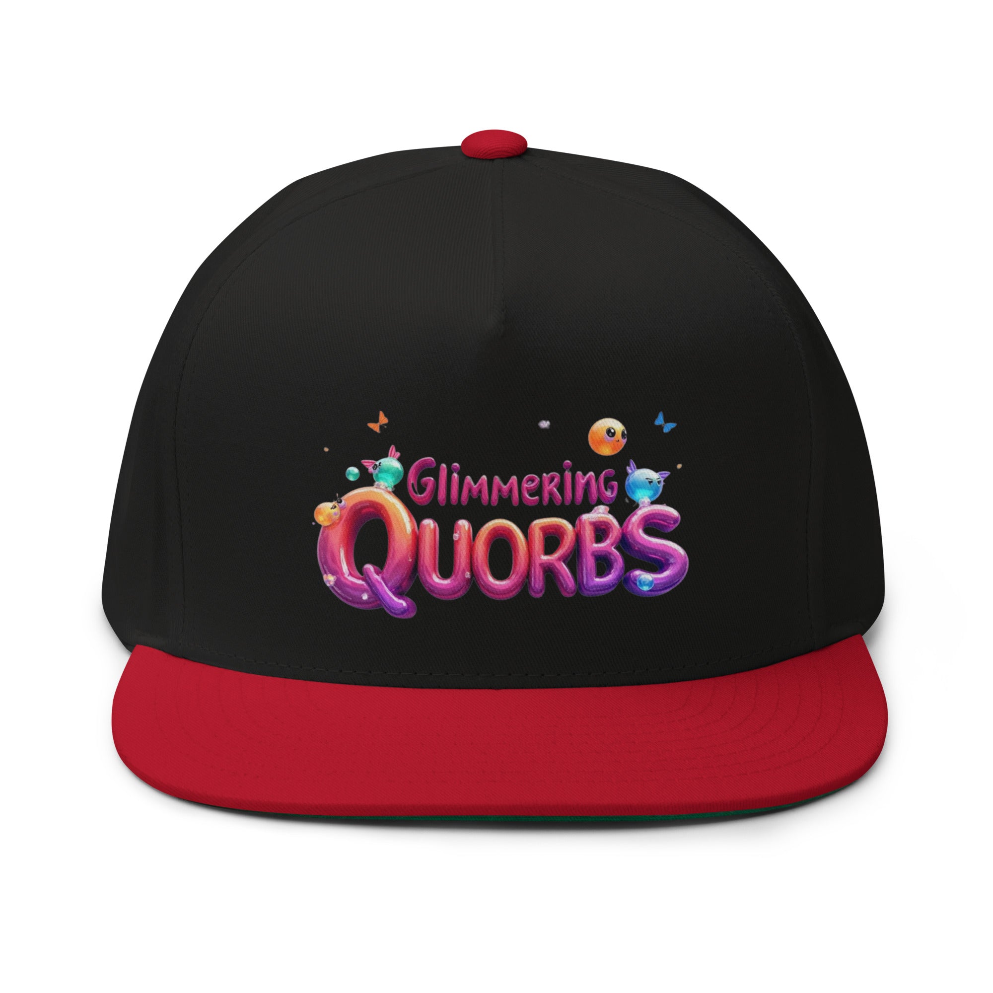 Flat Bill Cap - Glimmering Quorbs Flat Bill Cap – Luxury Glow for Elite Trendsetters by printfluence.net