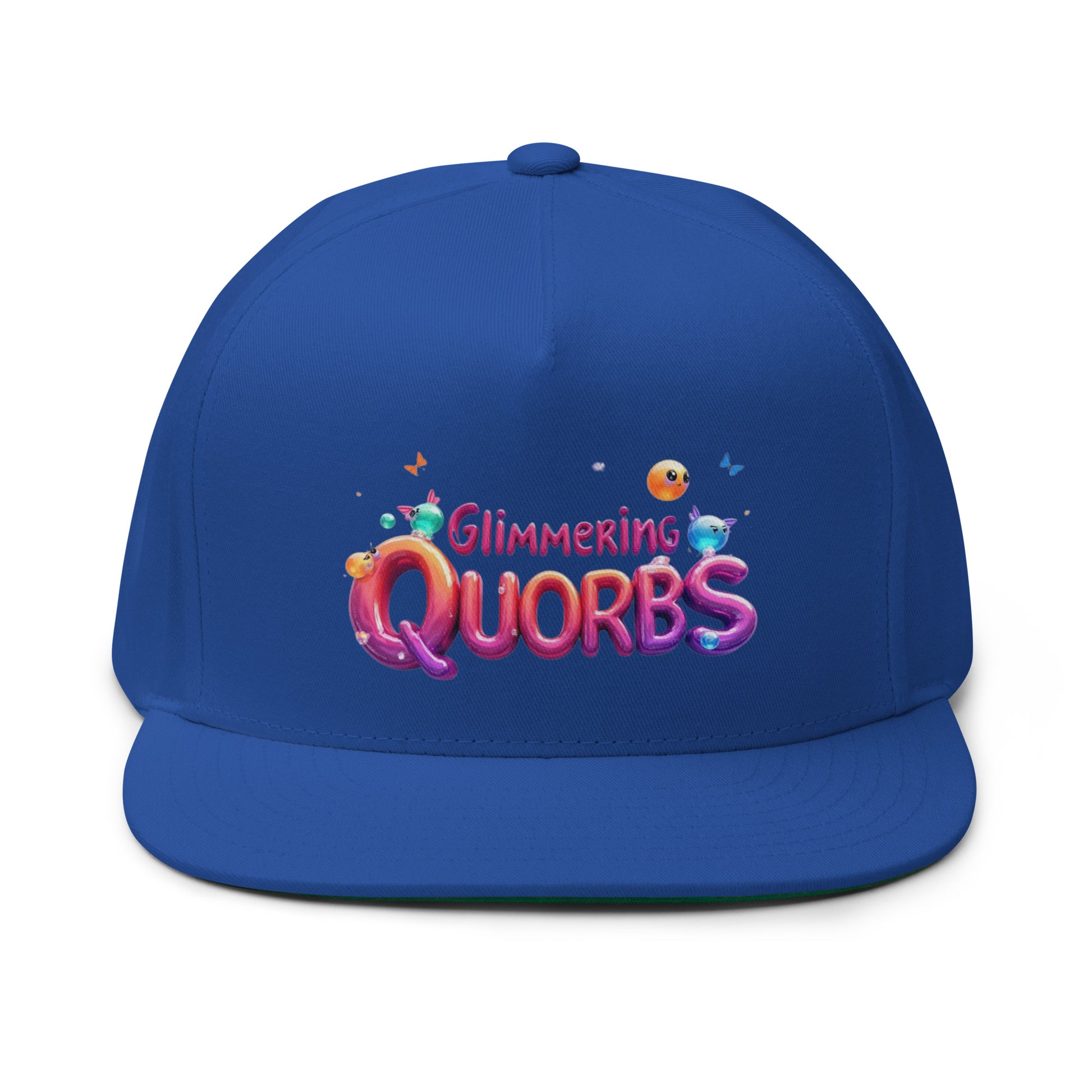 Flat Bill Cap - Glimmering Quorbs Flat Bill Cap – Luxury Glow for Elite Trendsetters by printfluence.net