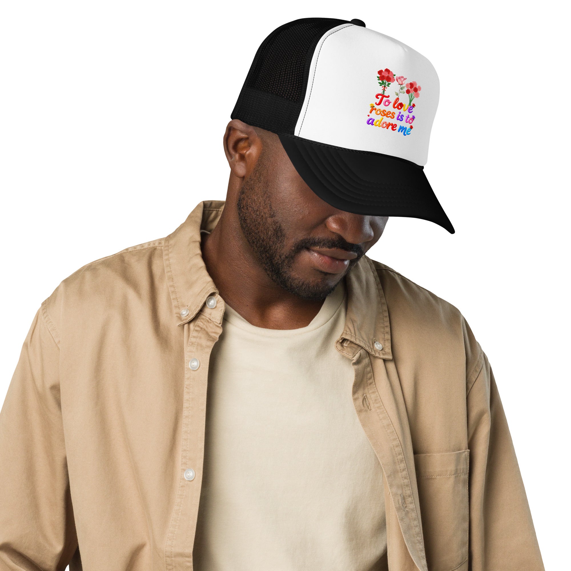 Foam trucker hat - Elite Rose Love Trucker Hat – Opulent Foam Luxury by printfluence.net